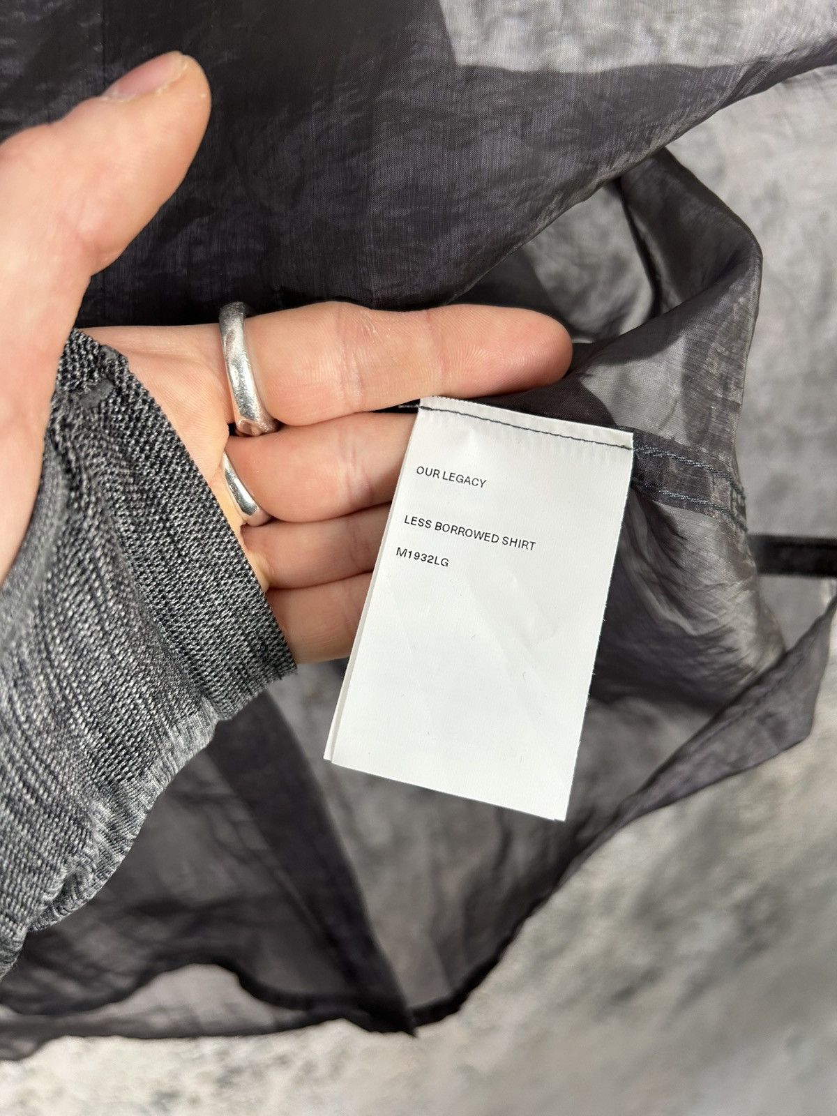 Our Legacy Our Legacy Less Borrowed Shirt Transparent Avantgarde Punk Size US XL / EU 56 / 4 - 6 Thumbnail