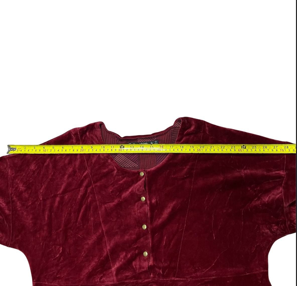 Gudrun Sjoden GUDRUN SJODEN RED ORGANIC COTTON VELOUR TOP POCKETS TUNIC XL Size XL / US 12-14 / IT 48-50 - 19 Thumbnail