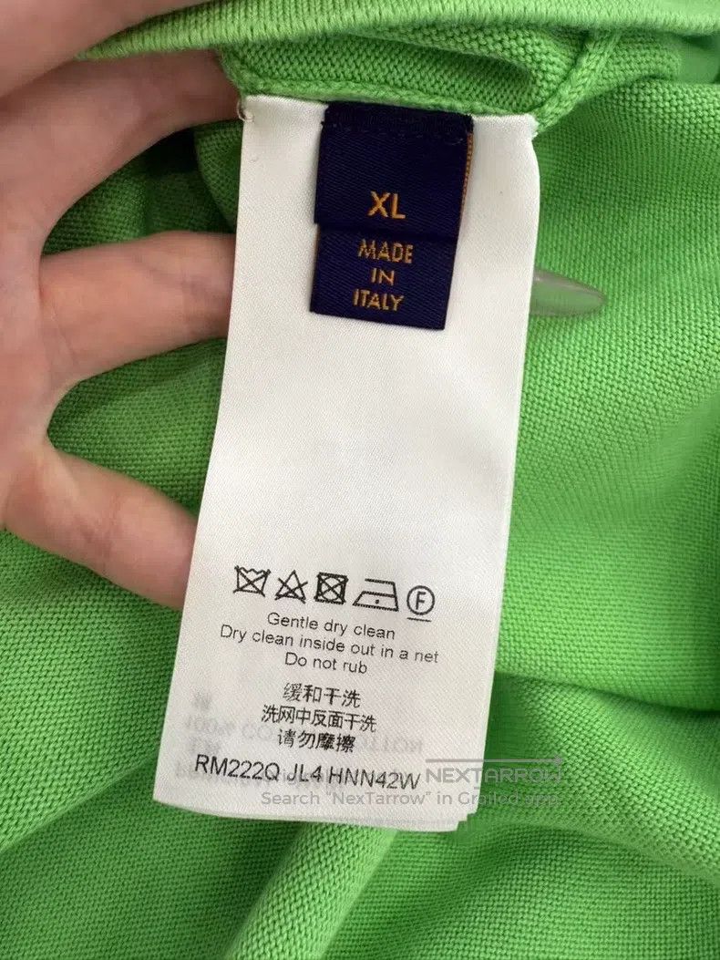 Louis Vuitton Louis Vuitton Green pin embroidered logo knit half-sleeve Size US XL / EU 56 / 4 - 8 Thumbnail