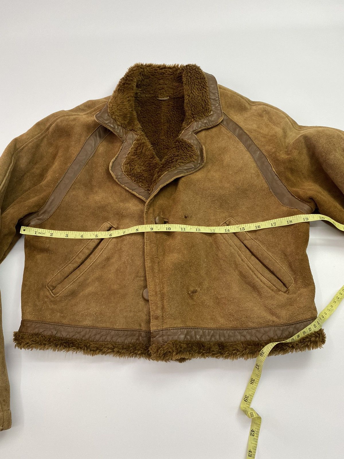 Designer × Vintage Suede leather sherpa jacket gallery seamore Size US M / EU 48-50 / 2 - 9 Thumbnail