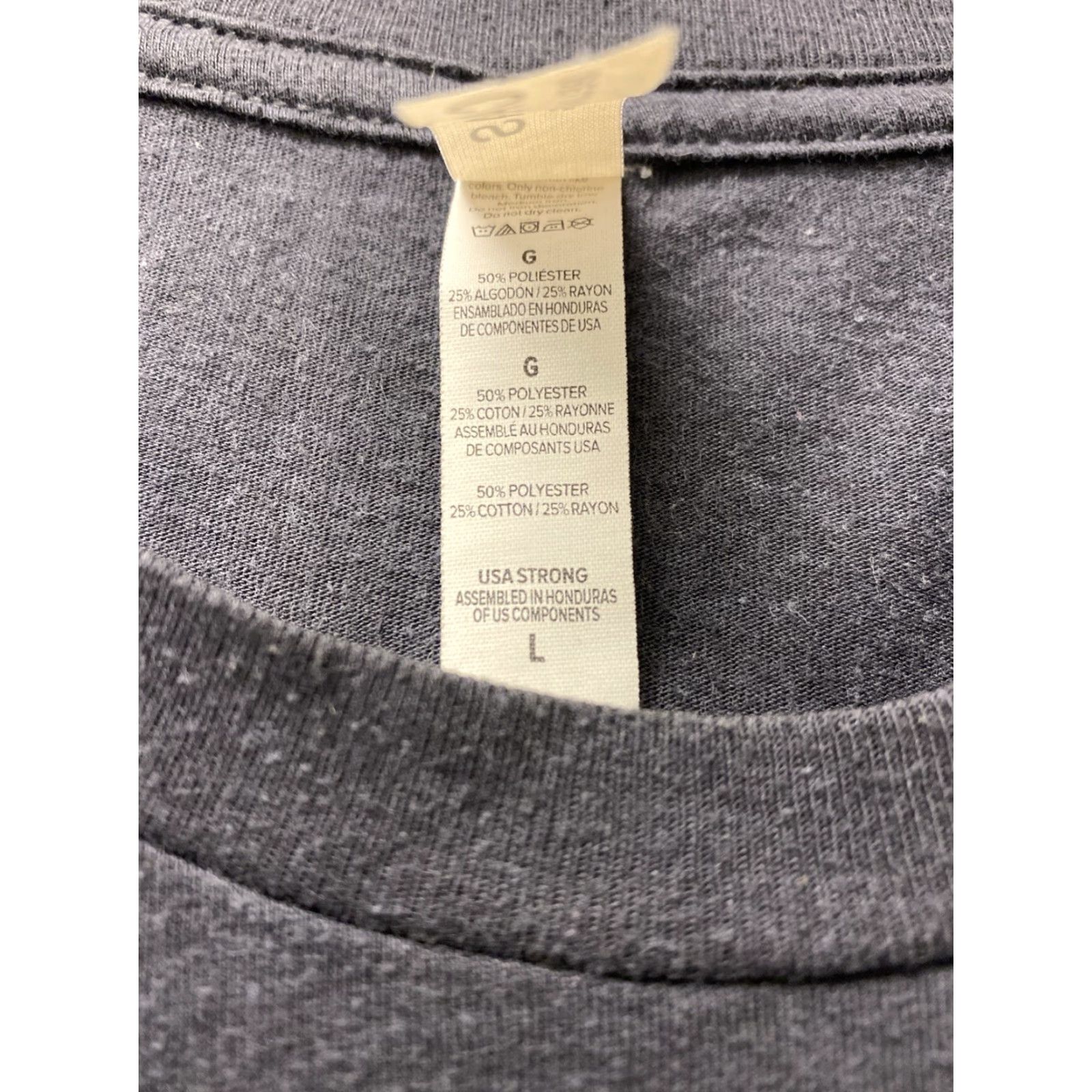 Vintage Bella + Canvas Badgered Shirt L Dark Gray Short Sleeve Graphic 136-21 T-Shirt Crew Neck Unisex Adults Logo Regular Size L /13621 / Cotton / Solid Size US L / EU 52-54 / 3 - 4 Thumbnail
