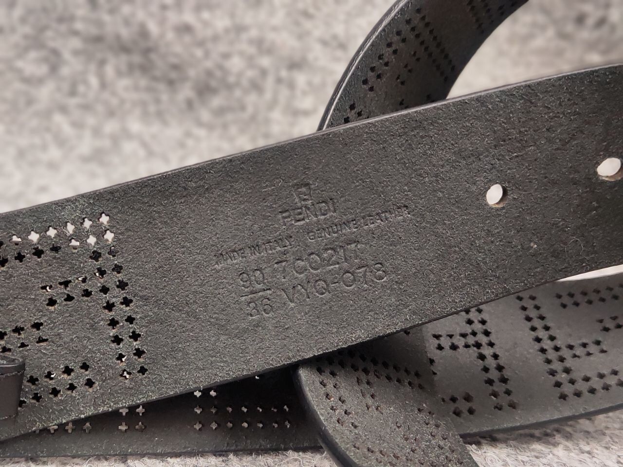 Fendi 🖤 Fendi FF zucca Logo authentic Leather Black Monogram Belt Size ONE SIZE - 15 Thumbnail