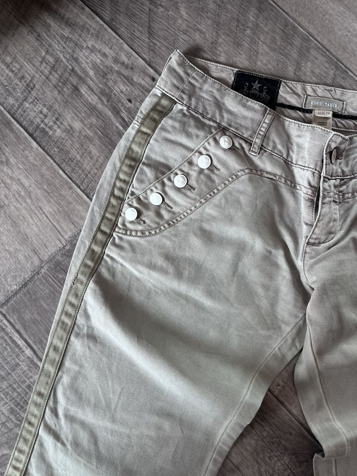 Diesel Y2K Vintage Diesel Aviation Linen Pants Size 28 Size 28" / US 6 / IT 42 - 5 Thumbnail
