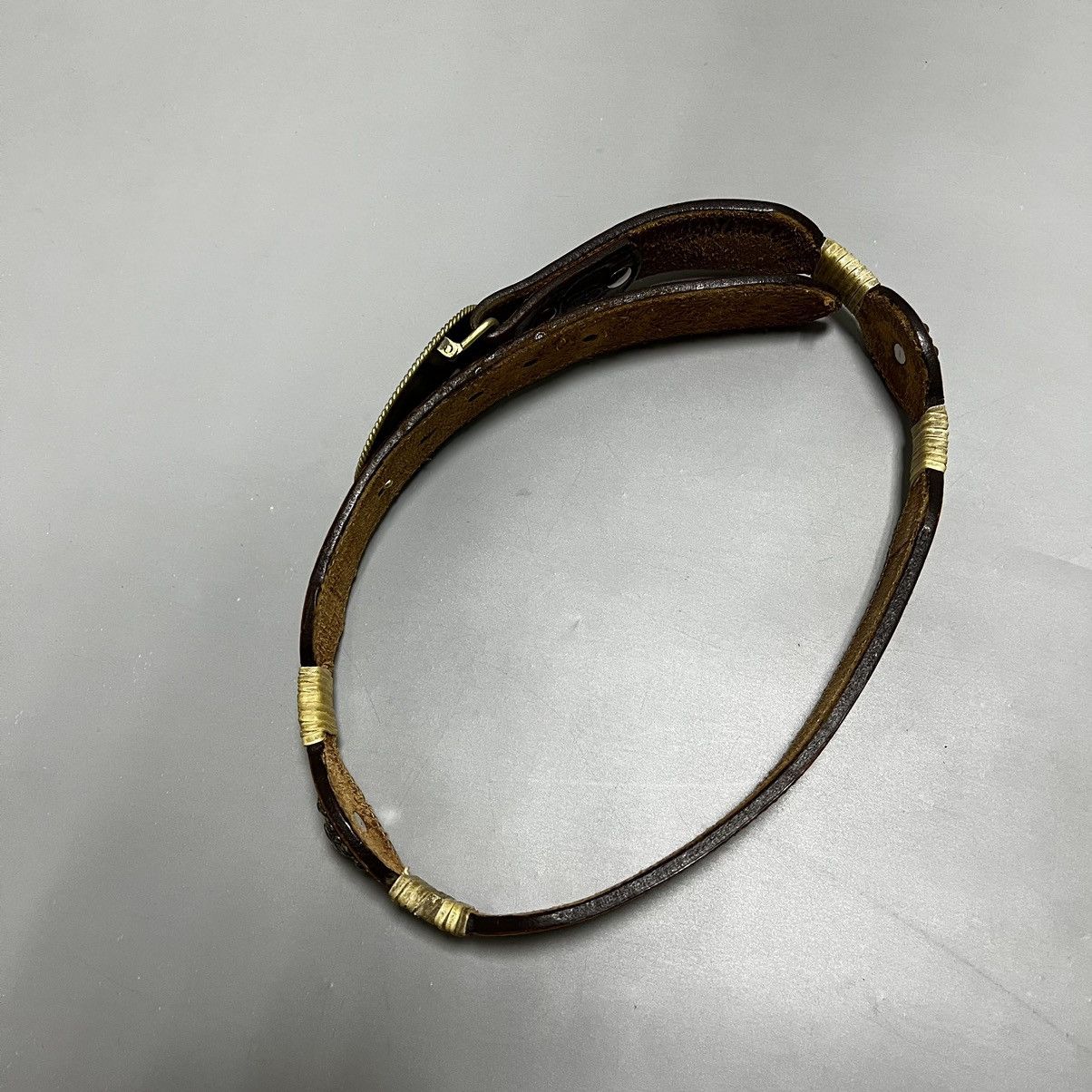 Vintage Vintage cowboy leather belt Size ONE SIZE - 3 Thumbnail