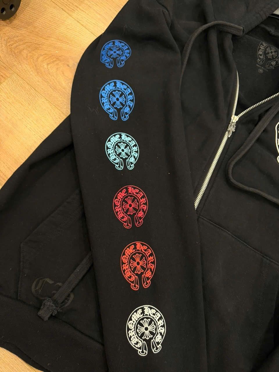 Chrome Hearts CHROME HEARTS Multi Color Horseshoe Logo Zip Up Hoodie BLACK Size M / US 6-8 / IT 42-44 - 5 Thumbnail