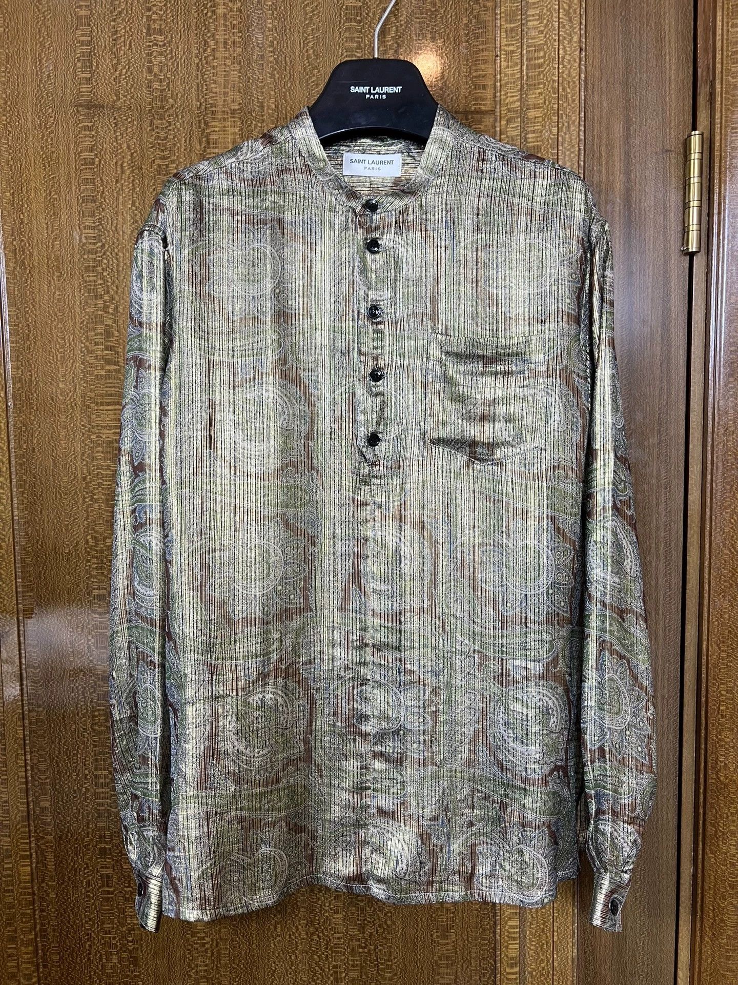 Saint Laurent Paris Saint Laurent Paris Golden Thread Totem Shirt Size US M / EU 48-50 / 2 - 1 Thumbnail