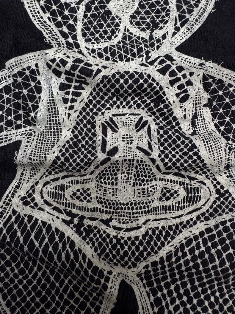 Vivienne Westwood Vivienne Westwood Black bear lace printed short sleeve top Size L / US 10 / IT 46 - 3 Thumbnail