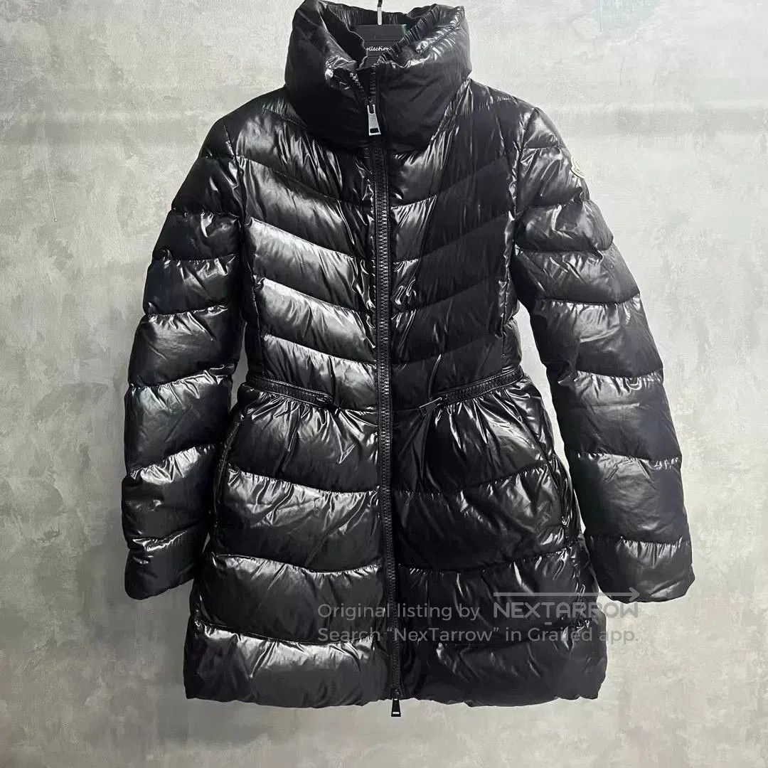 Moncler Moncler Black Striped Fitted Waist Down Jacket. Size M / US 6-8 / IT 42-44 - 1 Thumbnail