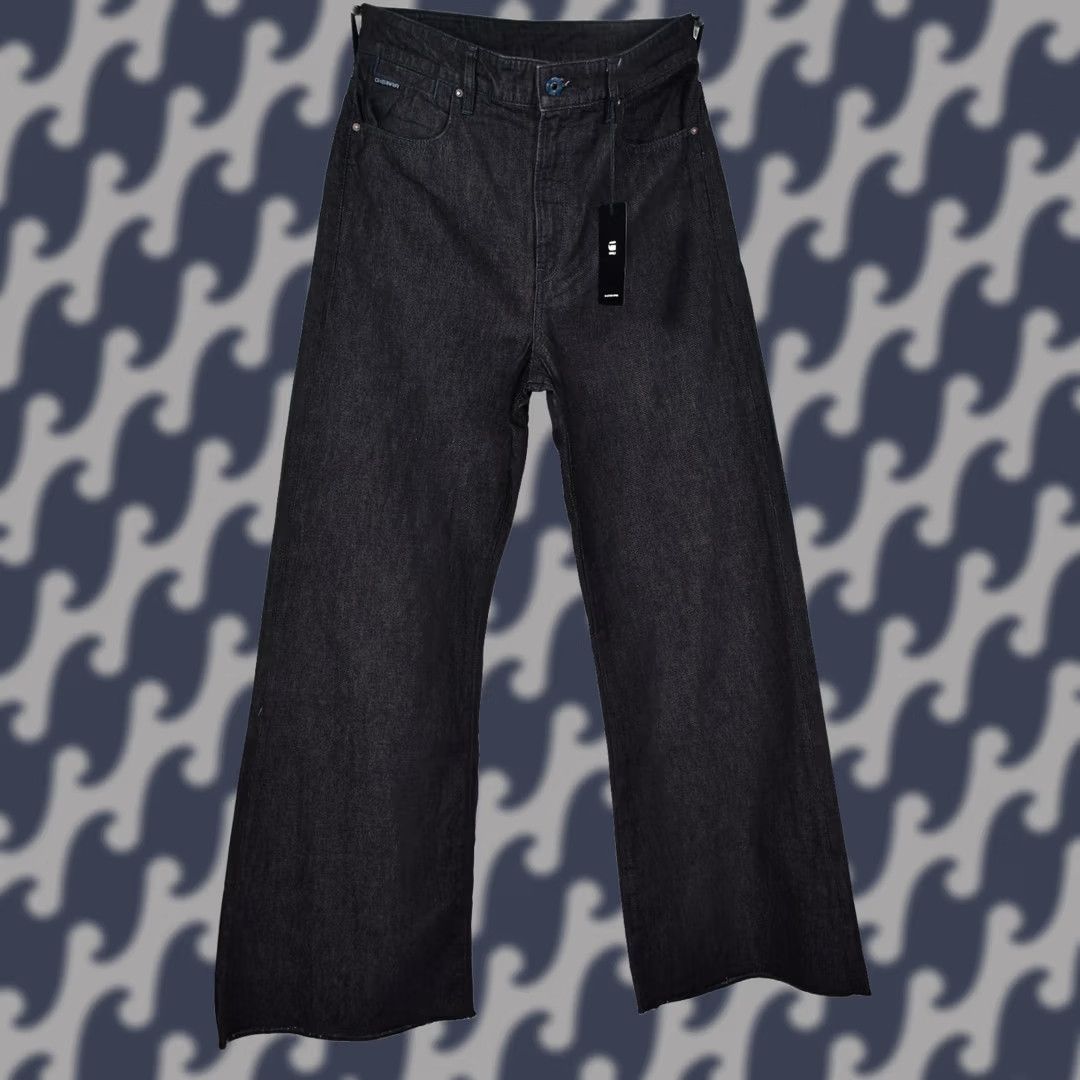 G-Star G-Star Raw Deck Ultra Wide Leg Jeans Black Womens Size 28/30 Denim Kara Size 28" / US 6 / IT 42 - 1 Thumbnail