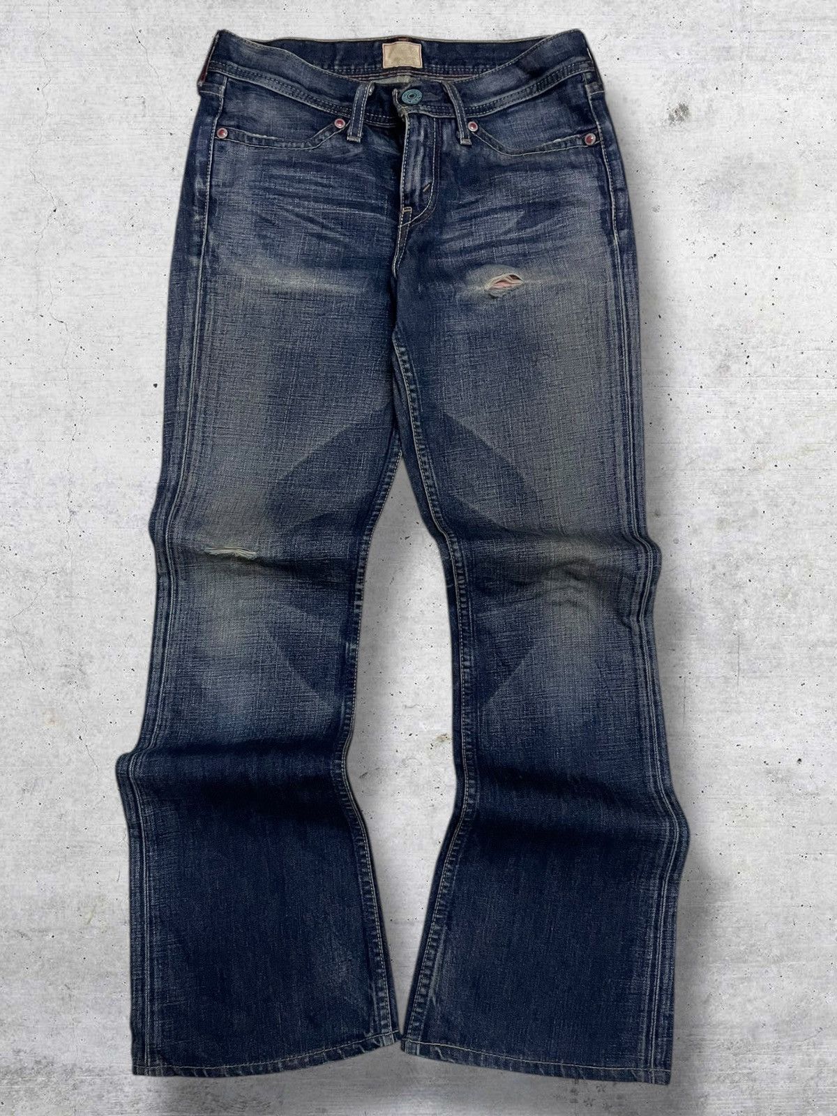 Levi's Vintage Clothing VINTAGE REDLOCK LEVIS USA DESIGNER 90S RIPPED FLARE DENIM Size US 28 / EU 44 - 1 Thumbnail