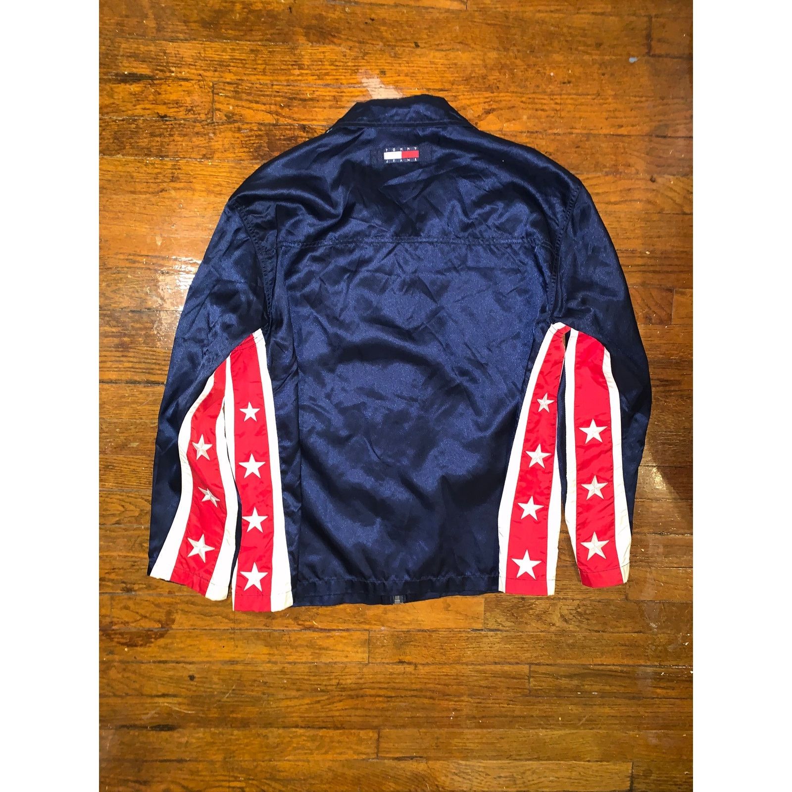 Tommy Hilfiger Vintage 90s Tommy Jeans Jacket Large USA Flag Stars Korea Size US L / EU 52-54 / 3 - 13 Thumbnail