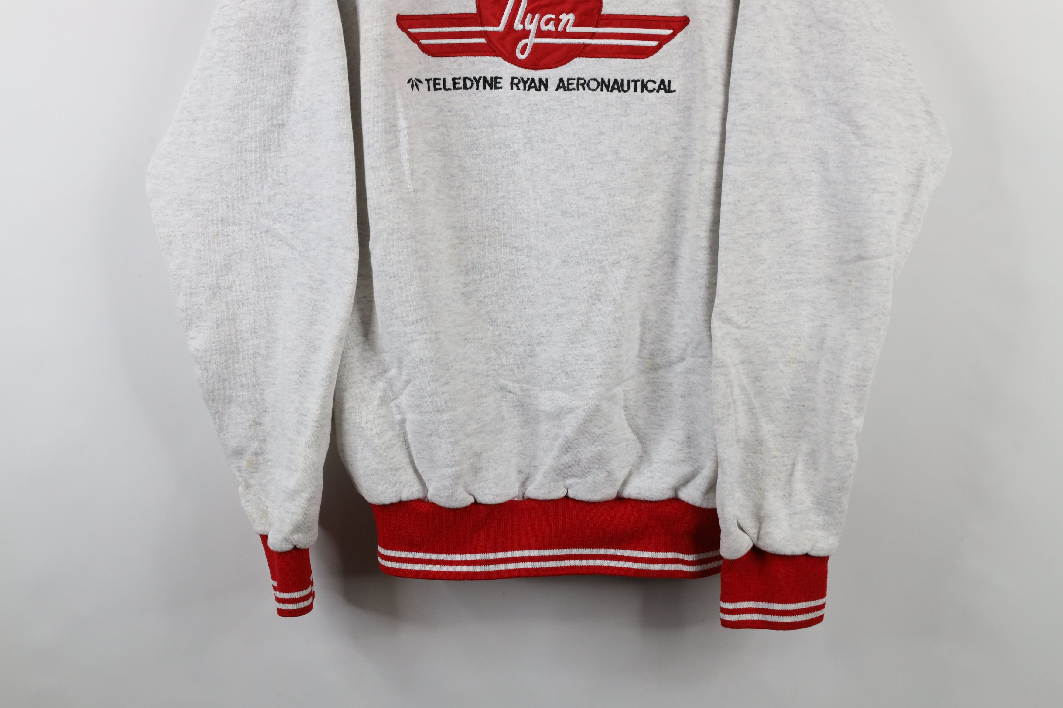 Vintage Vintage 90s Teledyne Ryan Aeronautical Sweatshirt Gray USA Size US XXL / EU 58 / 5 - 3 Thumbnail