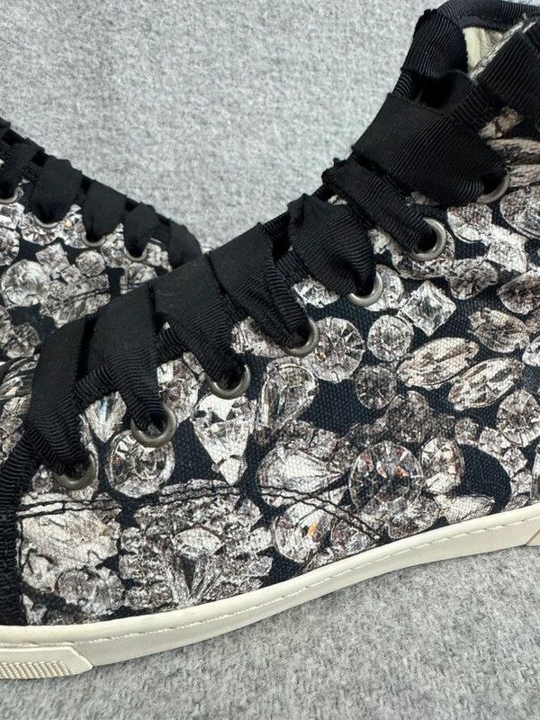 Lanvin Lanvin Jewels Diamond Print Leather Canvas High Sneakers 37 Size US 7 / IT 37 - 9 Thumbnail