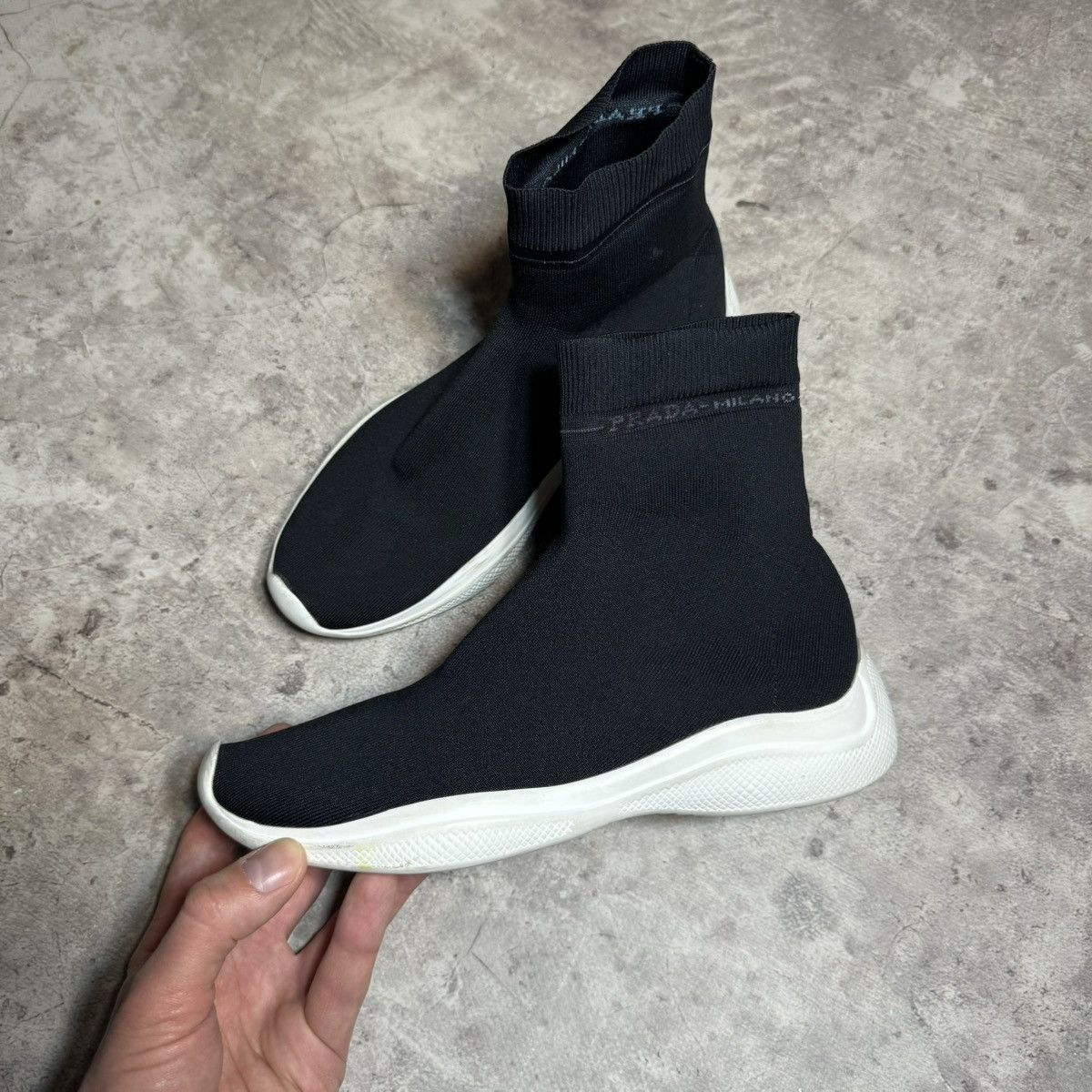 Prada Prada America's Cup Stretch High Sock Sneaker Size US 6 / IT 36 - 5 Thumbnail
