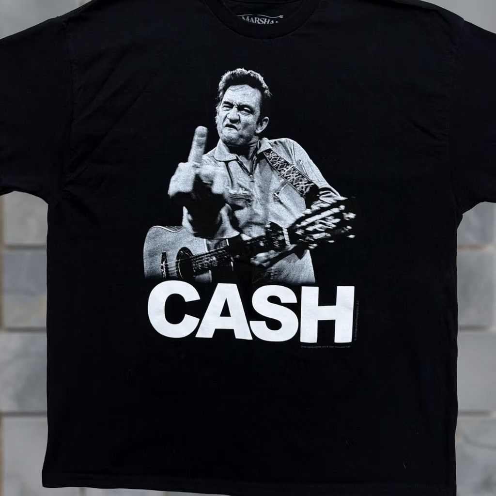 Vintage Jim Marshall Clothing Cash Shirt Mens XL Black Graphic Print Tee Music Shirt Size US XL / EU 56 / 4 - 1 Thumbnail