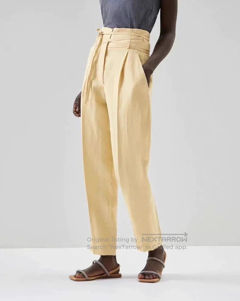 Brunello Cucinelli Brunello Cucinelli High-Waist Linen Pants. Size US 40 / EU 56 - 1 Thumbnail