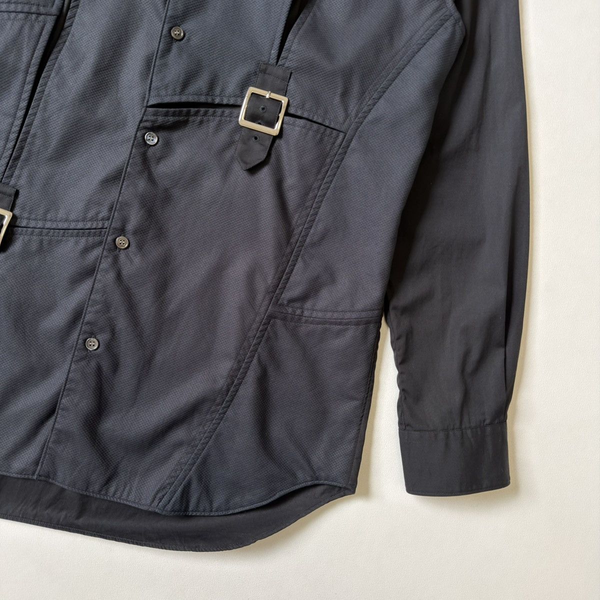 Comme des Garcons Black Patch Work Bondage Strap Shirt Size US M / EU 48-50 / 2 - 13 Thumbnail