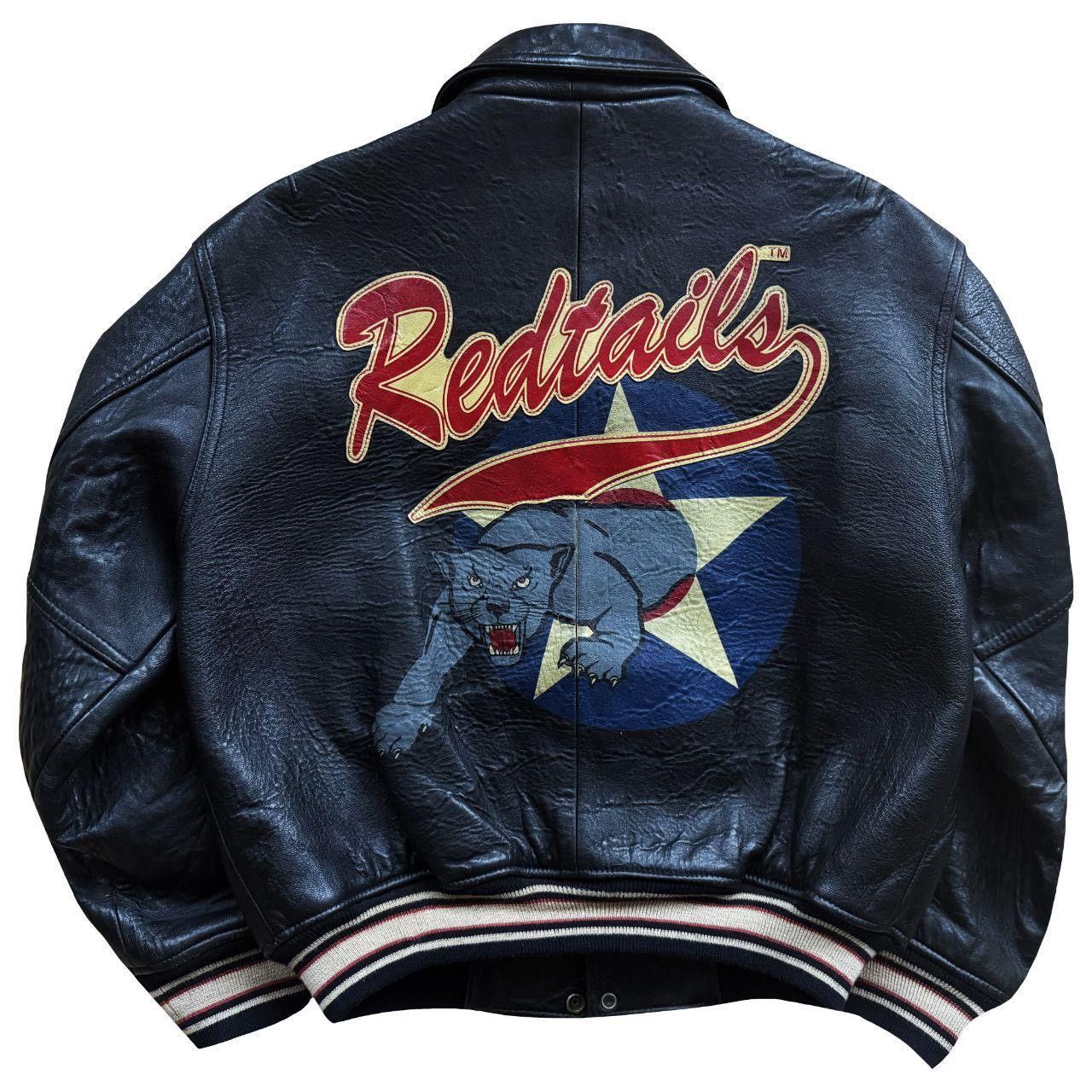 Avirex Avirex Red Tails Leather Varsity Jacket Size US S / EU 44-46 / 1 - 1 Thumbnail