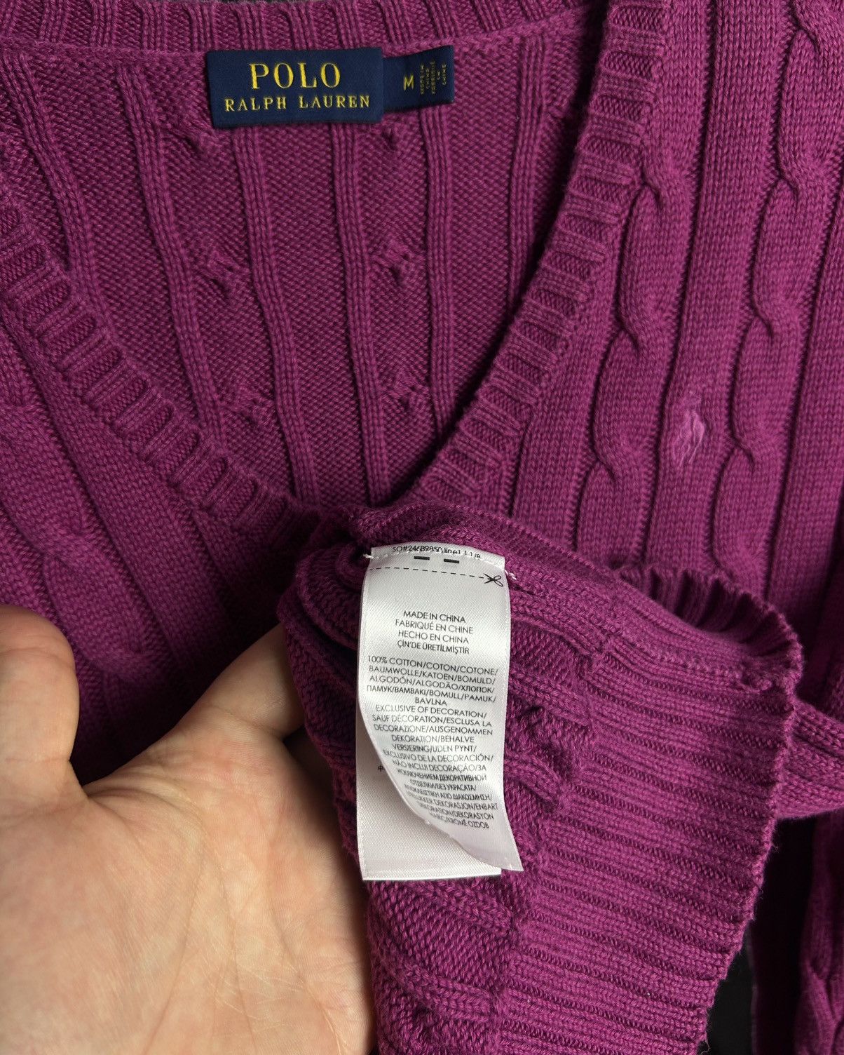 Vintage Sweater knit Polo Ralph Lauren PRL Purple vintage Medium Size M / US 6-8 / IT 42-44 - 9 Thumbnail
