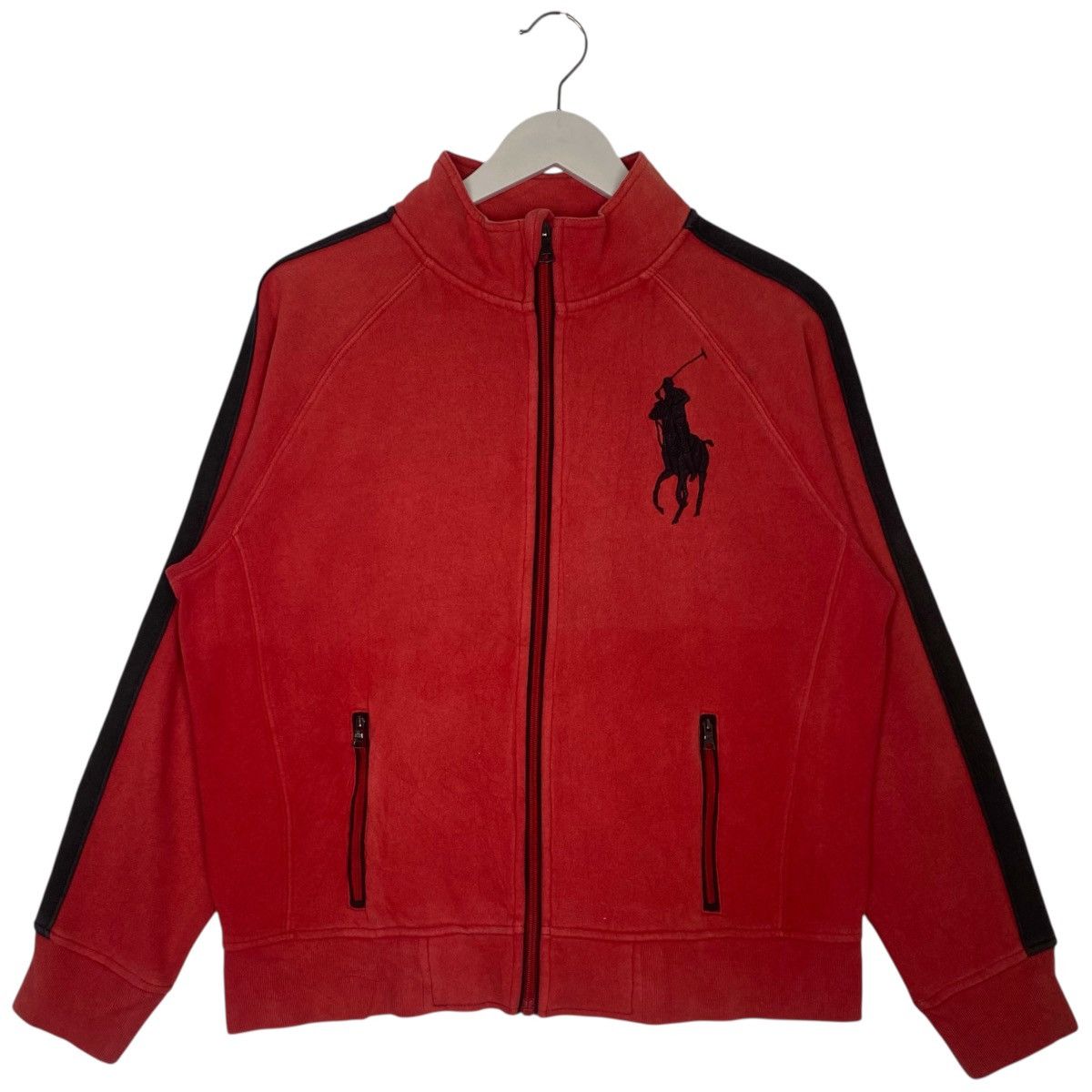 Vintage Vintage Polo Ralph Lauren Full Zipper Red Small Sweatshirt Size US L / EU 52-54 / 3 - 1 Thumbnail