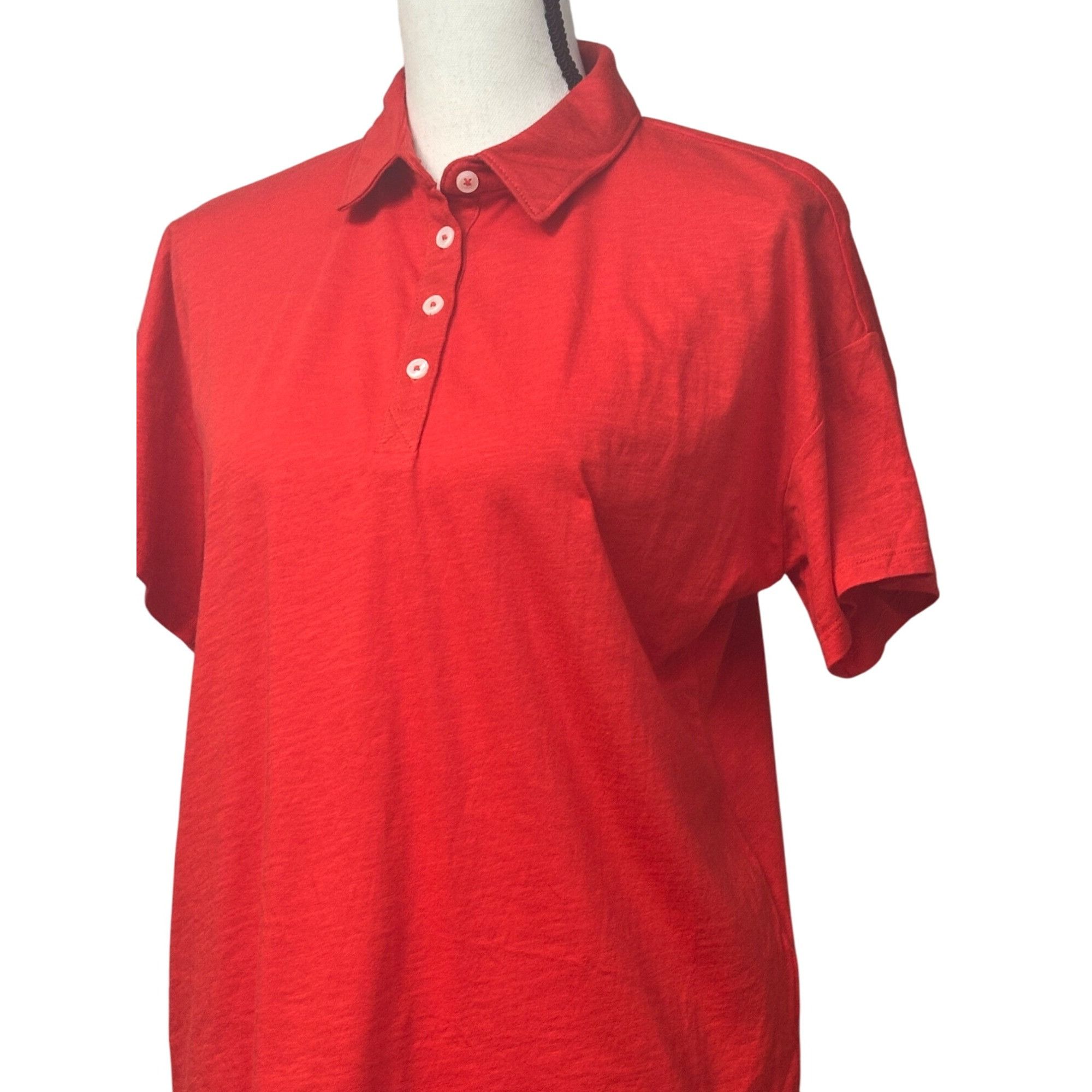 Style & Co Style & Co Women's Short-Sleeve Polo Shirt, Red, Sz. M Size M / US 6-8 / IT 42-44 - 4 Thumbnail