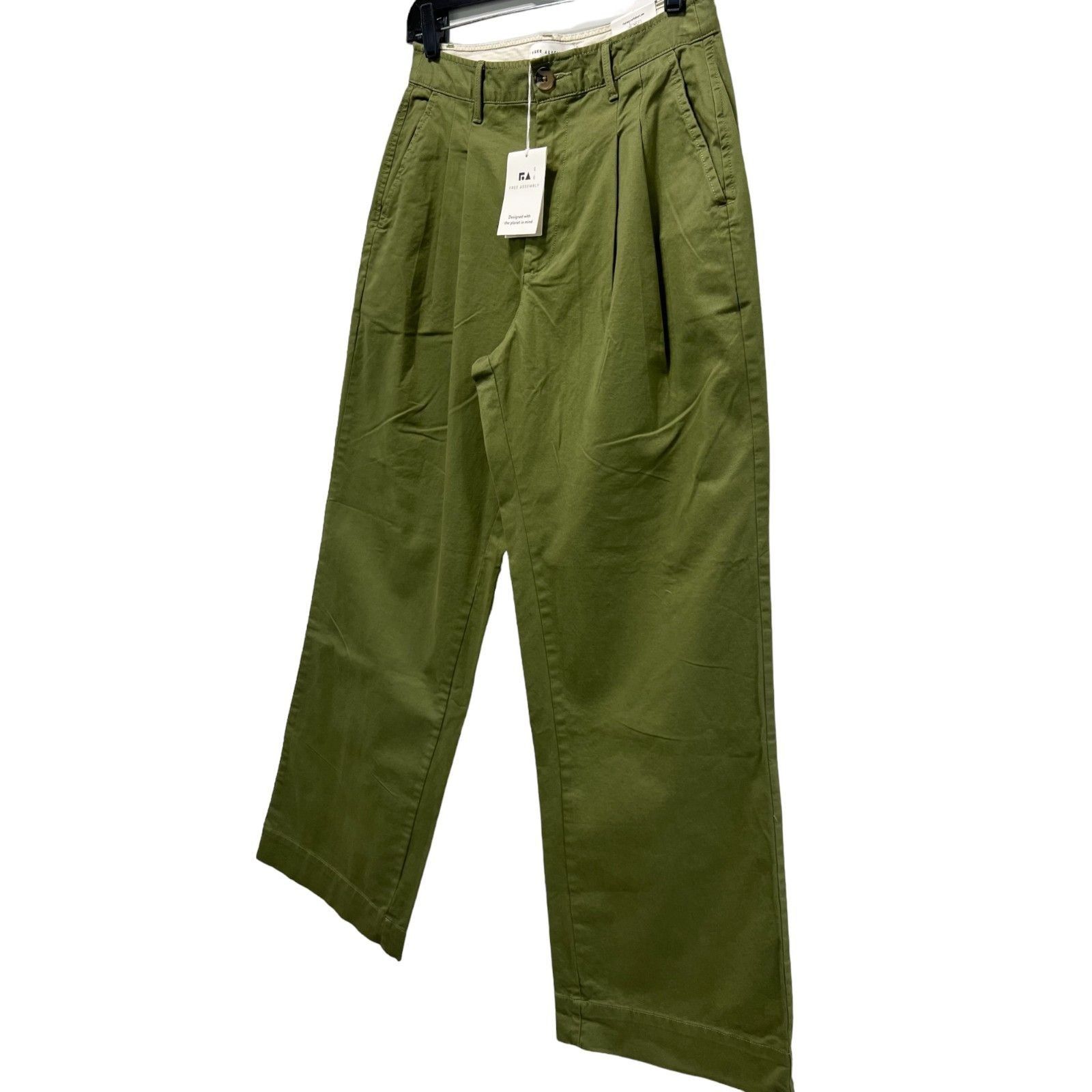Other Free Assembly - Women's Wide Leg Chino Pants - Green - 4 Size 27" / US 4 / IT 40 - 23 Thumbnail