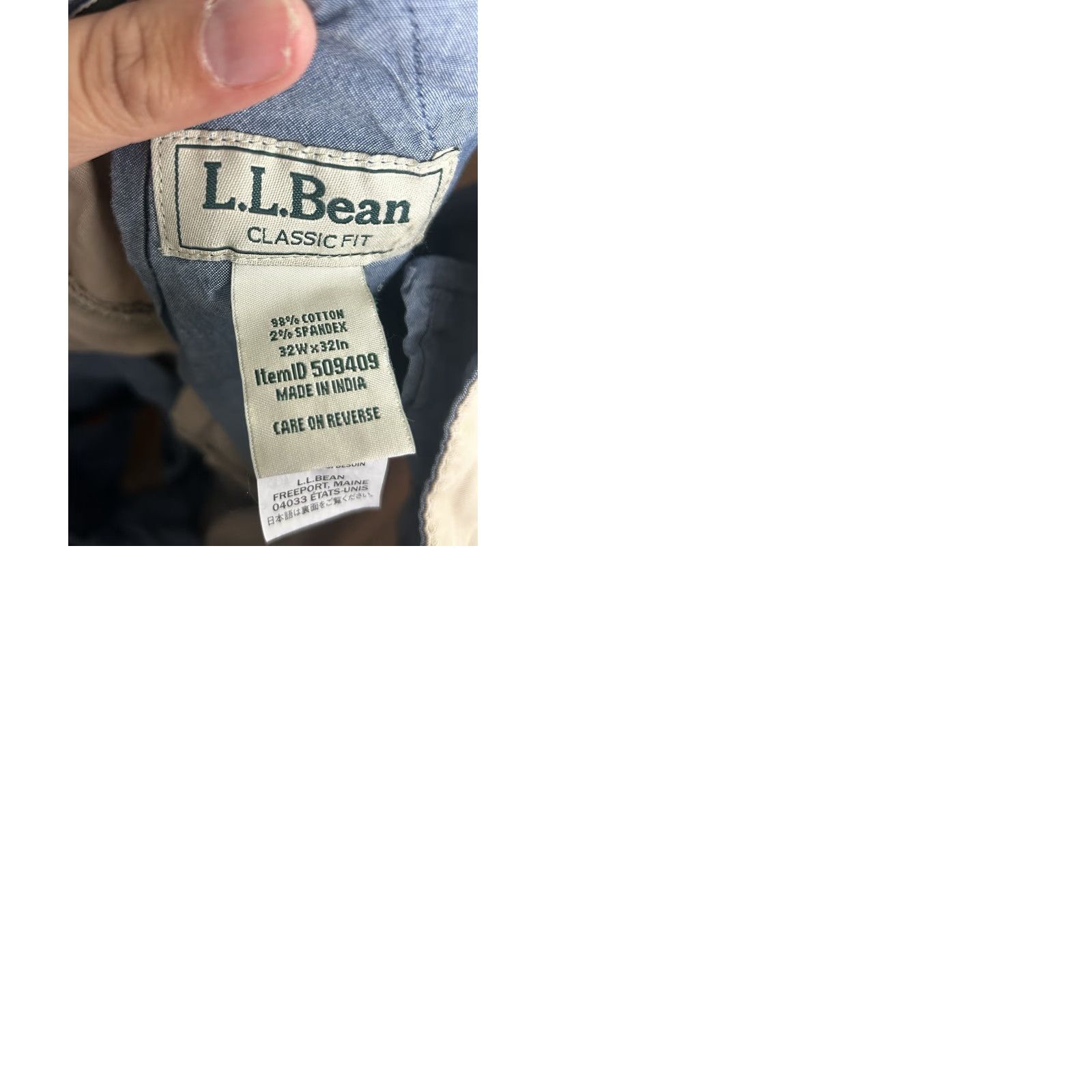 Vintage LL Bean Pants Mens 32x31 Beige Chino Classic Fit Straight Leg 509409 Size US 32 / EU 48 - 9 Thumbnail