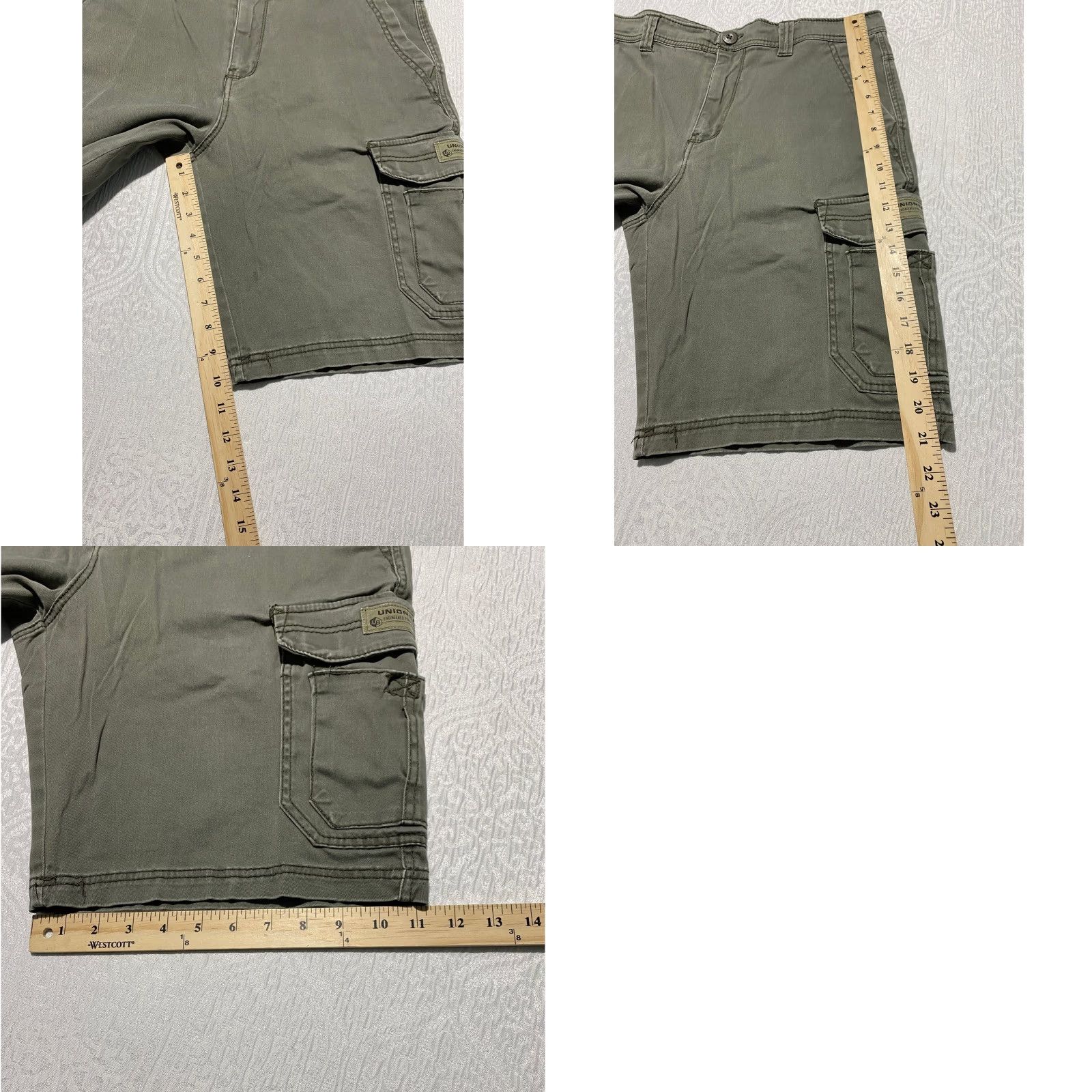 Vintage Unionbay Mens Cargo Shorts Size 36 Olive Green Multi Pocket Casual Cargo Shorts Regular Fit Men 36 Green Size US 36 / EU 52 - 8 Thumbnail