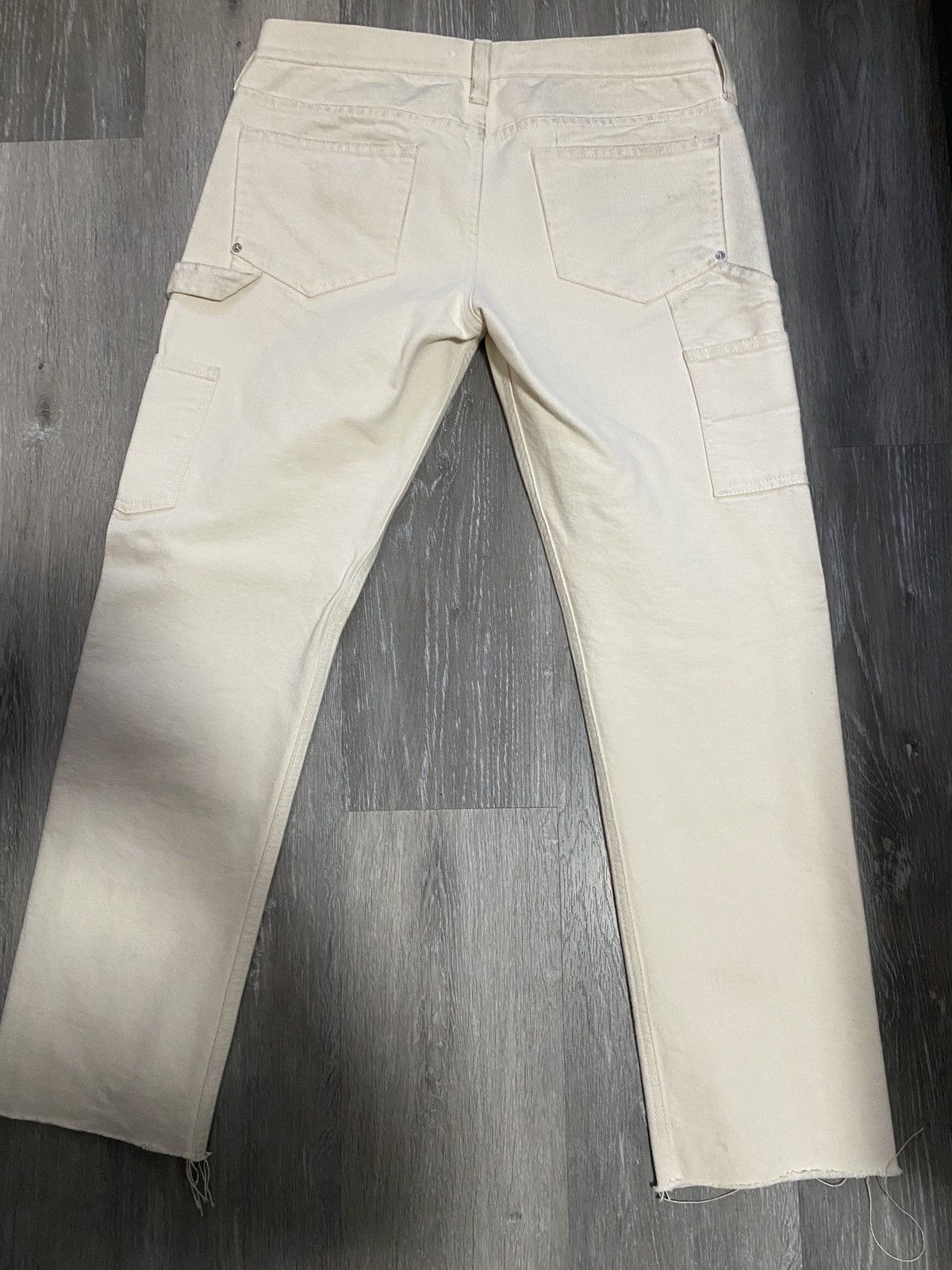 Helmut Lang Cream Helmut Lang mid raise carpenter jeans. Size 31" - 4 Thumbnail