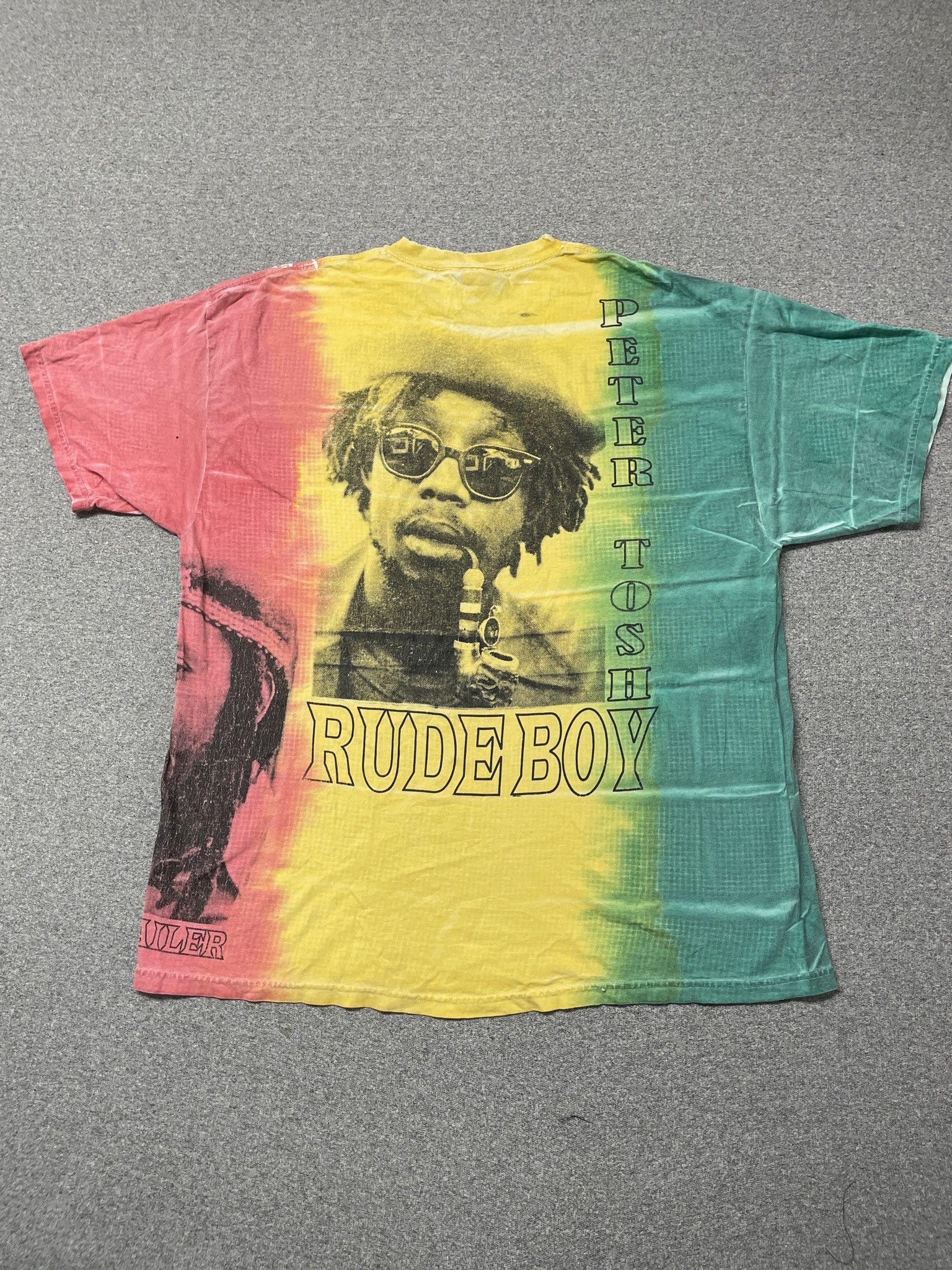 Hanes Vintage 1990s Bob Marley The Original Wailers T-Shirt Rasta Tie-Dye Size US XL / EU 56 / 4 - 3 Thumbnail