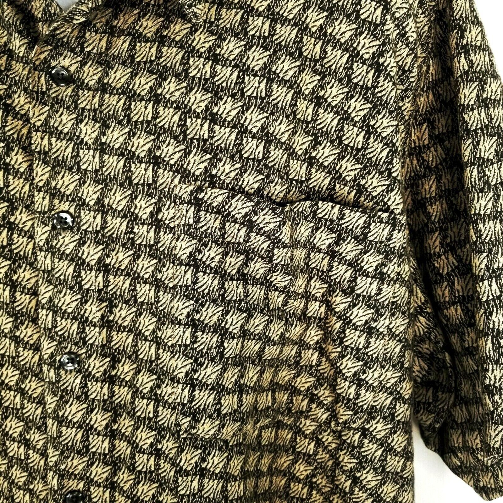 Murano Murano Button Front Shirt Mens Size XL Linen Blend Tan Gray Size US XL / EU 56 / 4 - 7 Thumbnail