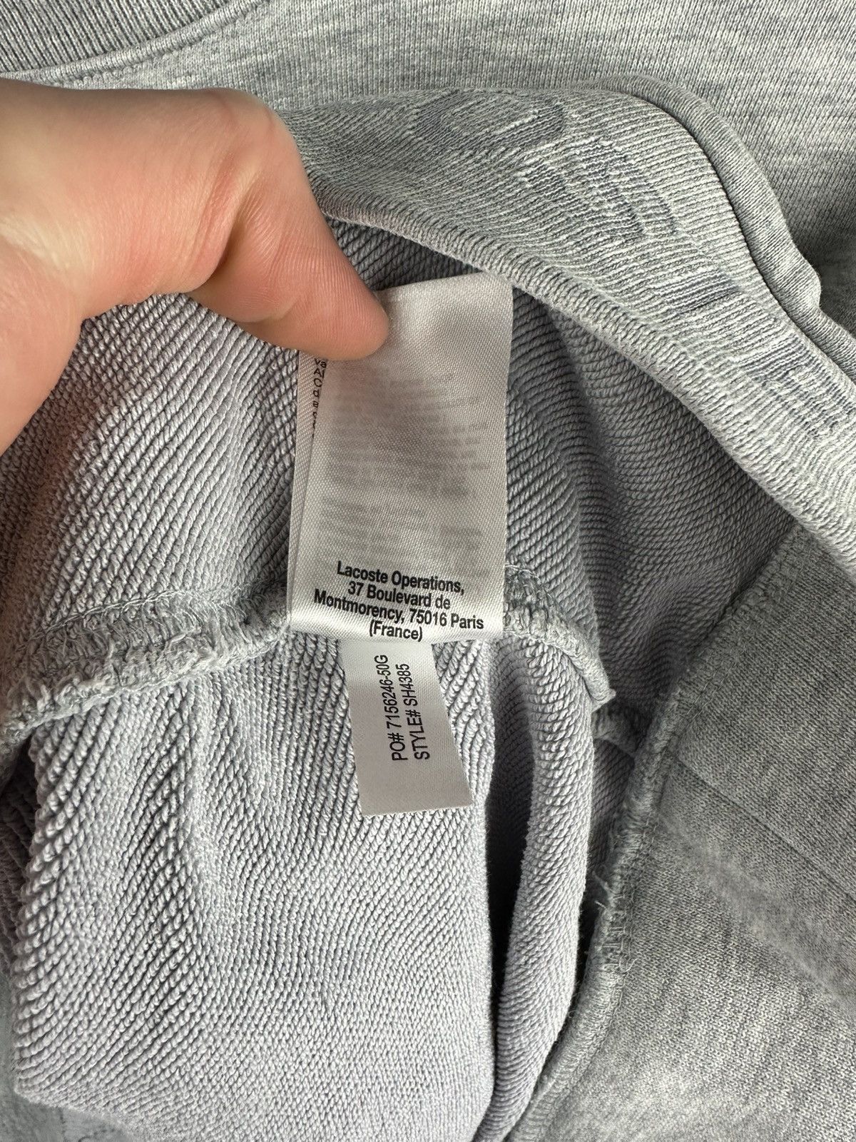 Lacoste Mens Lacoste Premium Sweatshirt Gray Size L (fr 5) Size US L / EU 52-54 / 3 - 8 Thumbnail