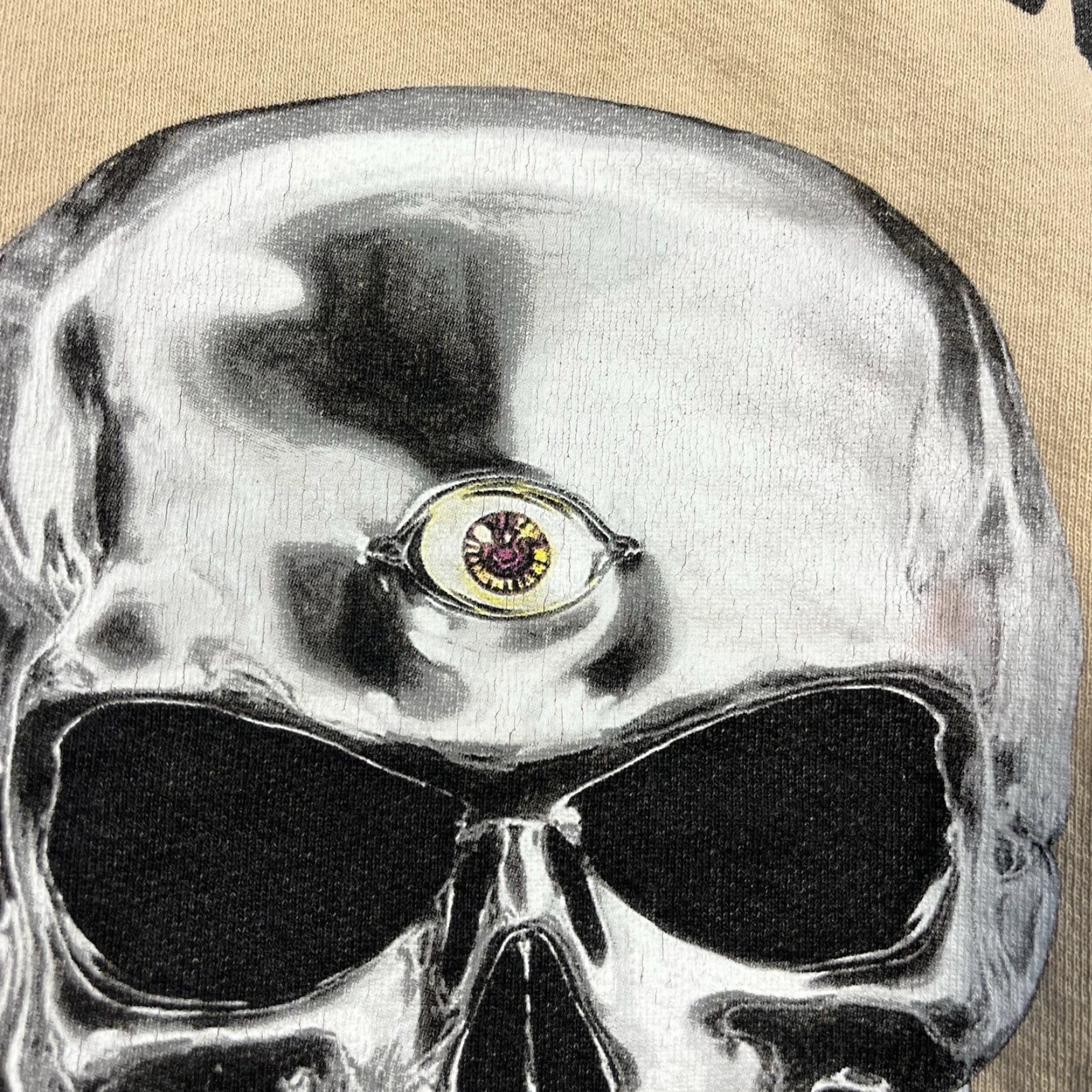 Vintage Bad Bunny El Ultimo Tour Del Mundo Unisex Hoodie Adult Medium Skull Merch Beige Size US M / EU 48-50 / 2 - 3 Thumbnail