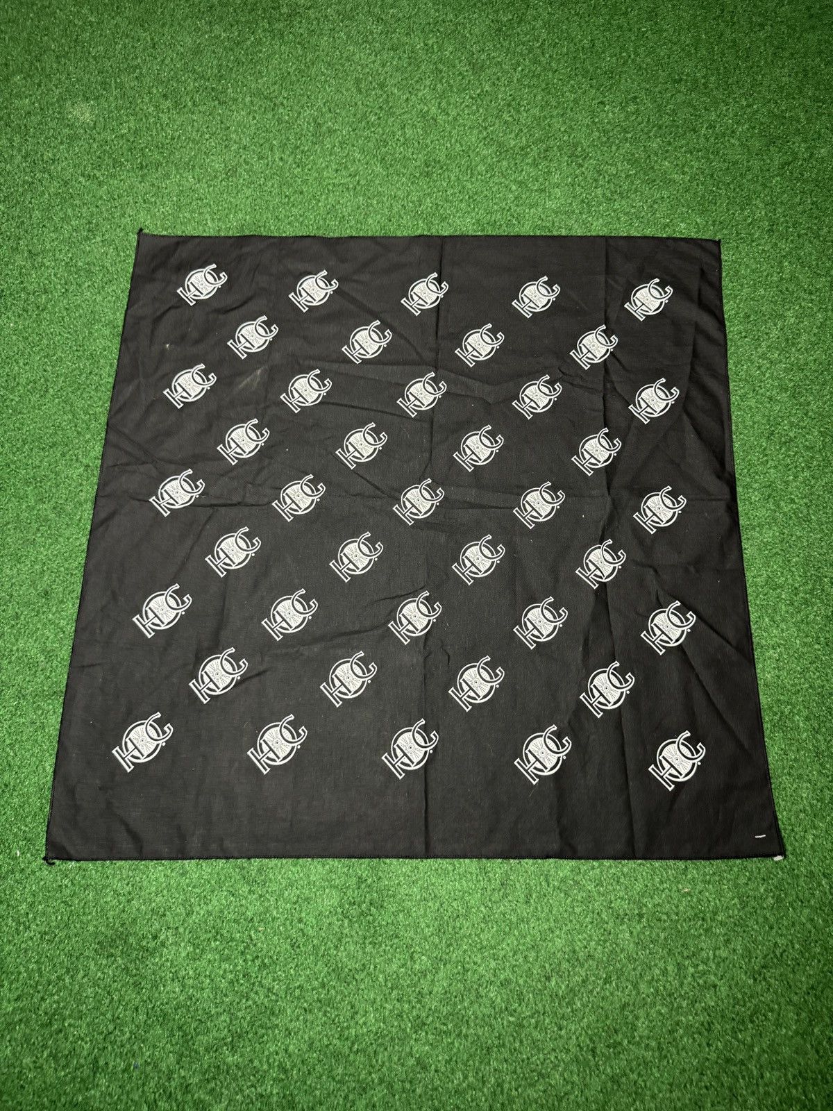 Harley Davidson × Vintage Vintage 90s Hog Harley Owners Group Black Biker Bandana Size ONE SIZE - 1 Thumbnail