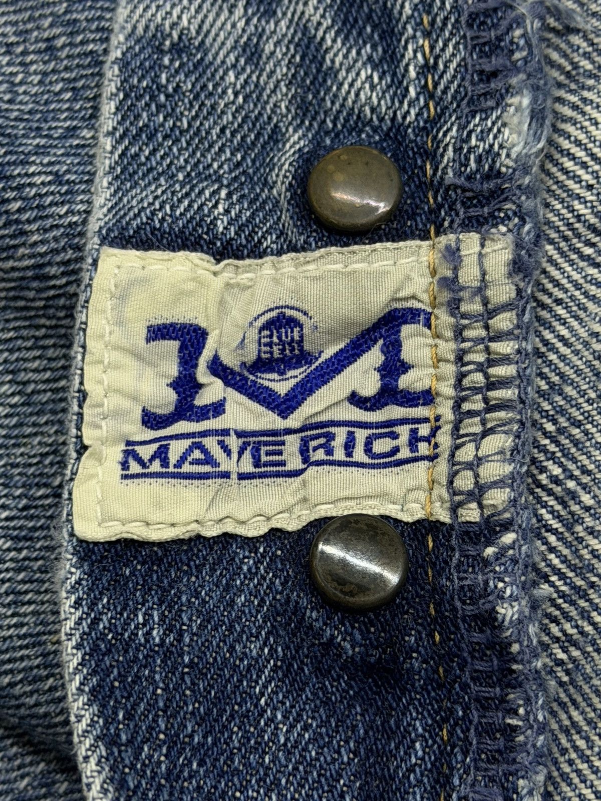 Japanese Brand Vintage 90s Maverick Blue Bell Selvedge Denim Jeans | W30 Size US 30 / EU 46 - 12 Thumbnail