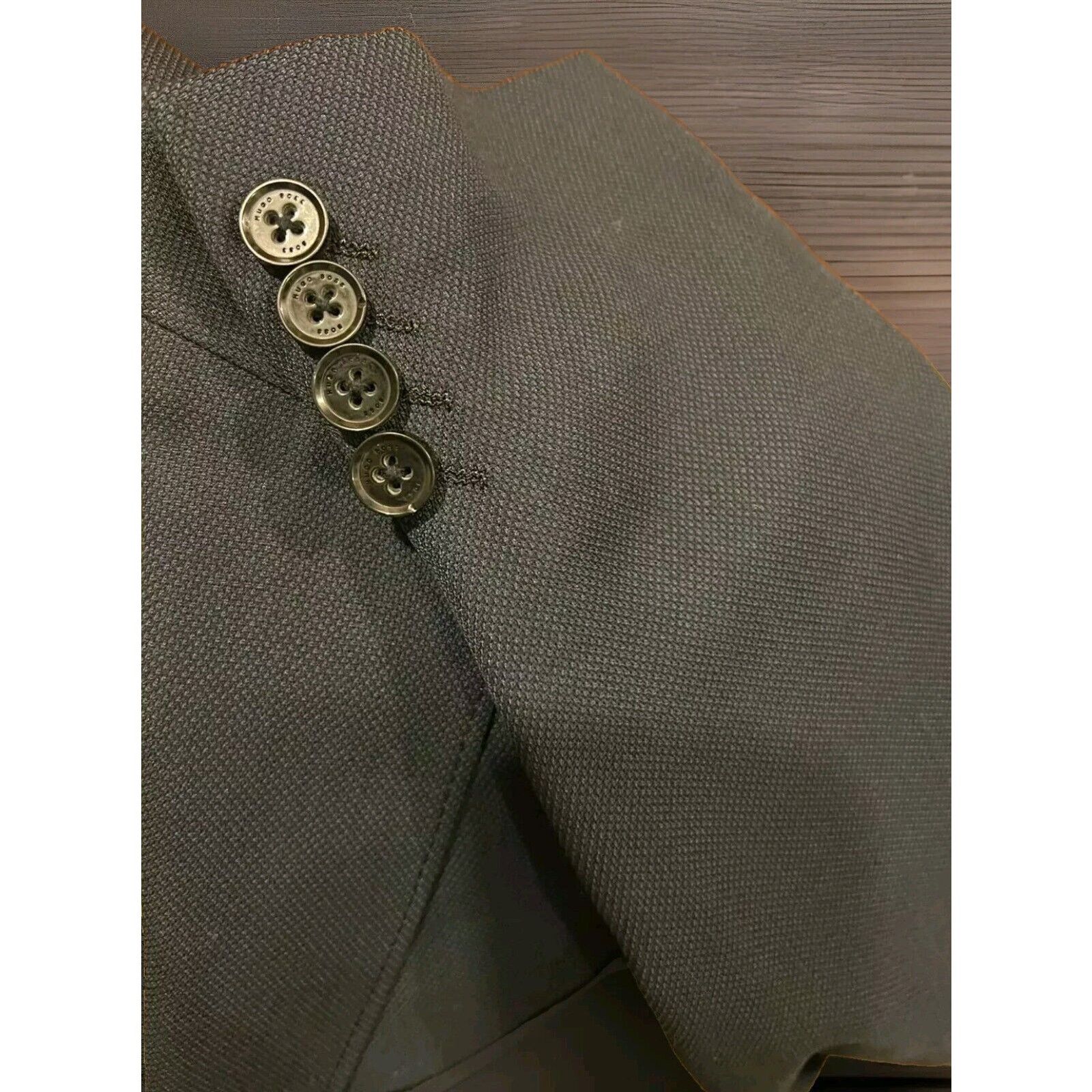 Hugo Boss Hugo Boss Mens Two Button Blazer Jacket Blue Size 40 R Size 40R - 2 Thumbnail