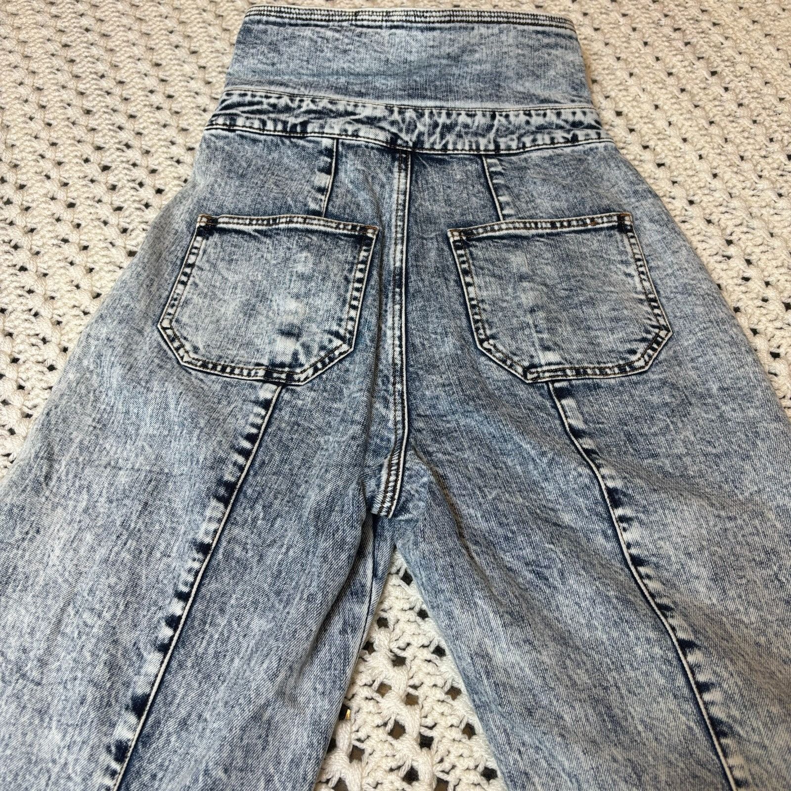 Ulla Johnson Ulla Johnson $395 Storm Jeans Tie Waist Cotton Blnd Acid Was Size 26" / US 2 / IT 38 - 1 Thumbnail