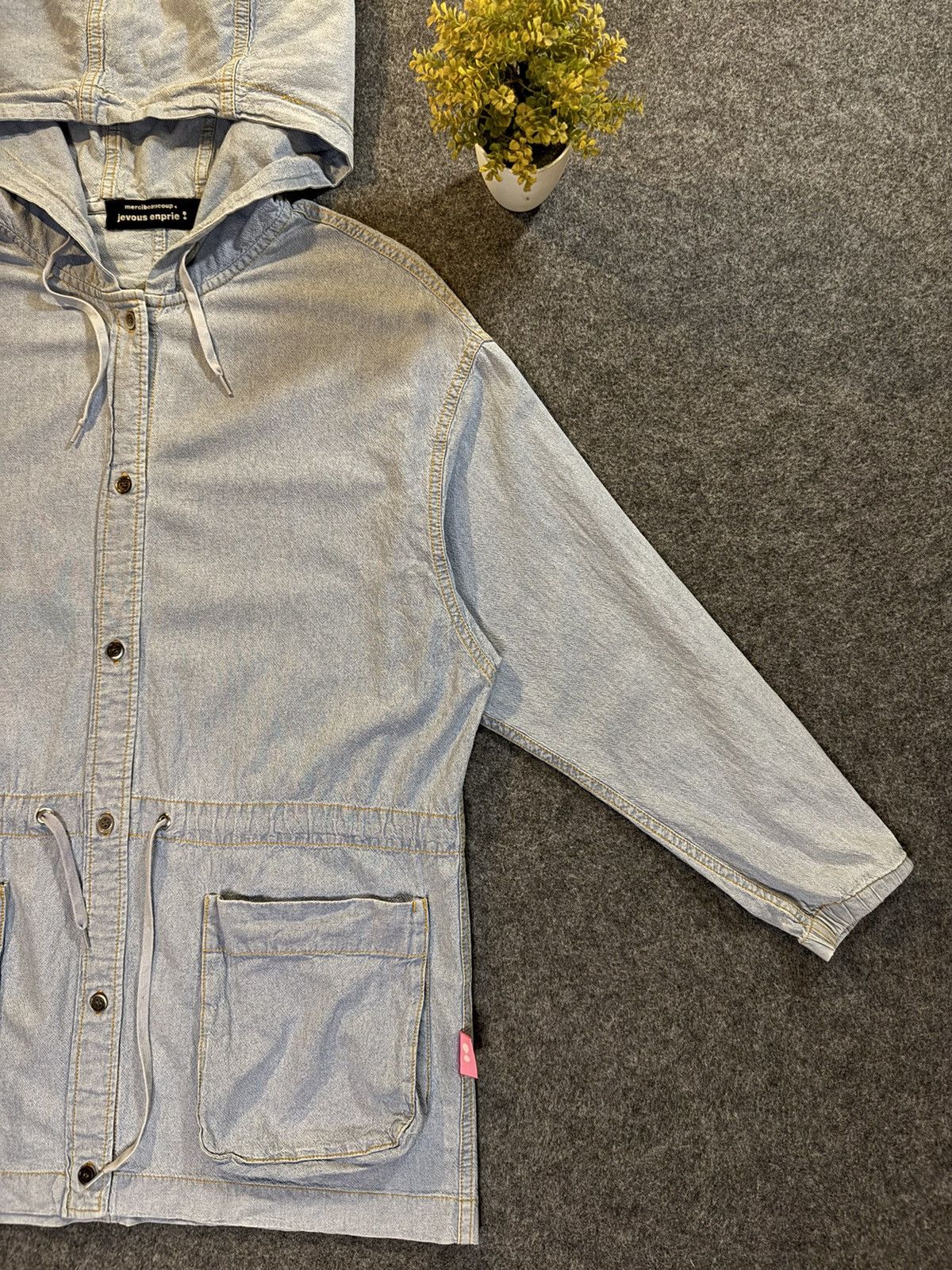 mercibeaucoup Vintage Mercibeacoup Jevous Enprie Light Jacket Hoodie Size L / US 10 / IT 46 - 3 Thumbnail