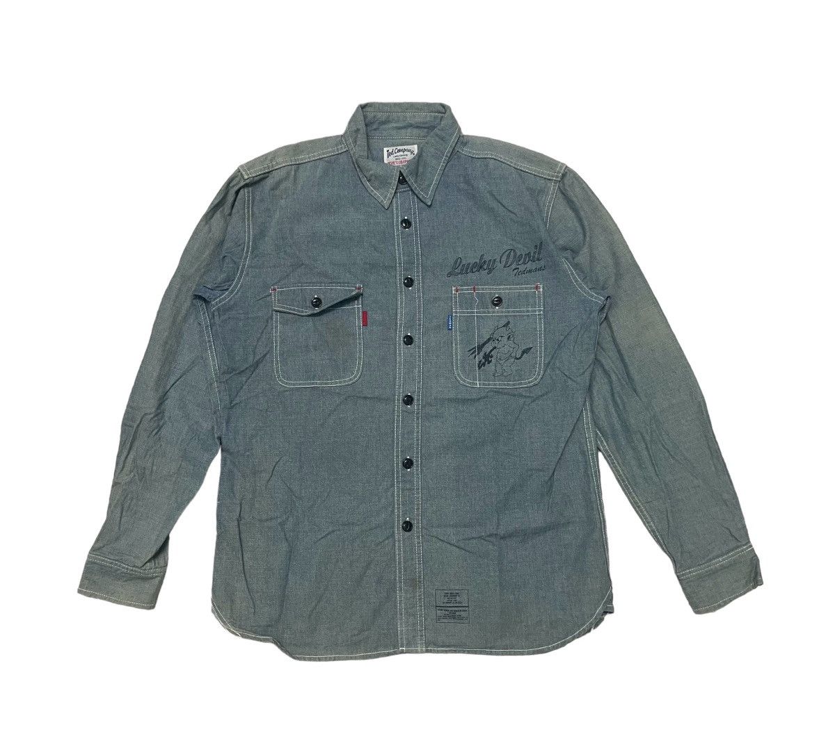 Tedman 90s TED COMPANY DENIM WORKWEAR SHIRT Size US L / EU 52-54 / 3 - 3 Thumbnail