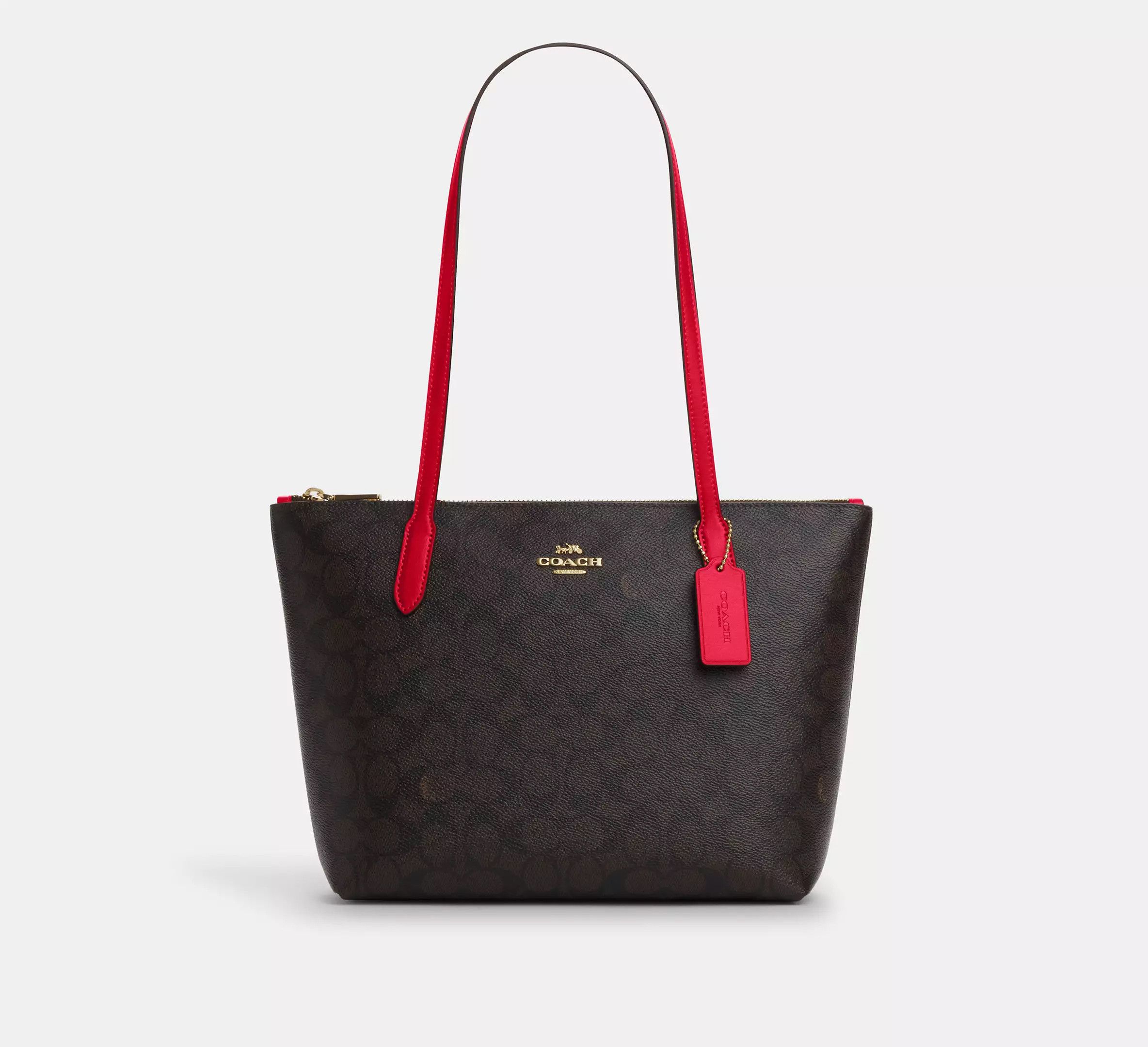 Coach NWT Coach Fiona Zip Tote Bag In Signature Canvas CX611 Size ONE SIZE - 6 Thumbnail