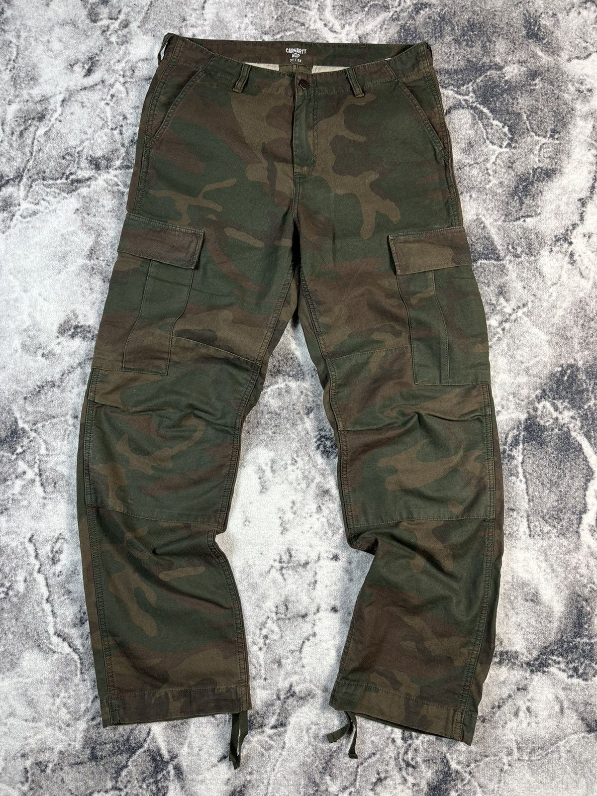 Carhartt Carhartt WIP Camo Cargo Pants Military 31x32 Fit M Size US 31 - 2 Thumbnail