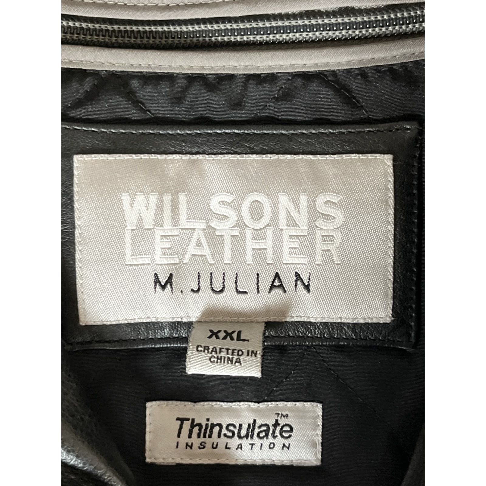 Vintage VINTAGE M. JULIAN by Wilsons Leather Jacket Mens 2XL Black Quilted Lined Button Regular Leather THINSULATE Size US XXL / EU 58 / 5 - 4 Thumbnail