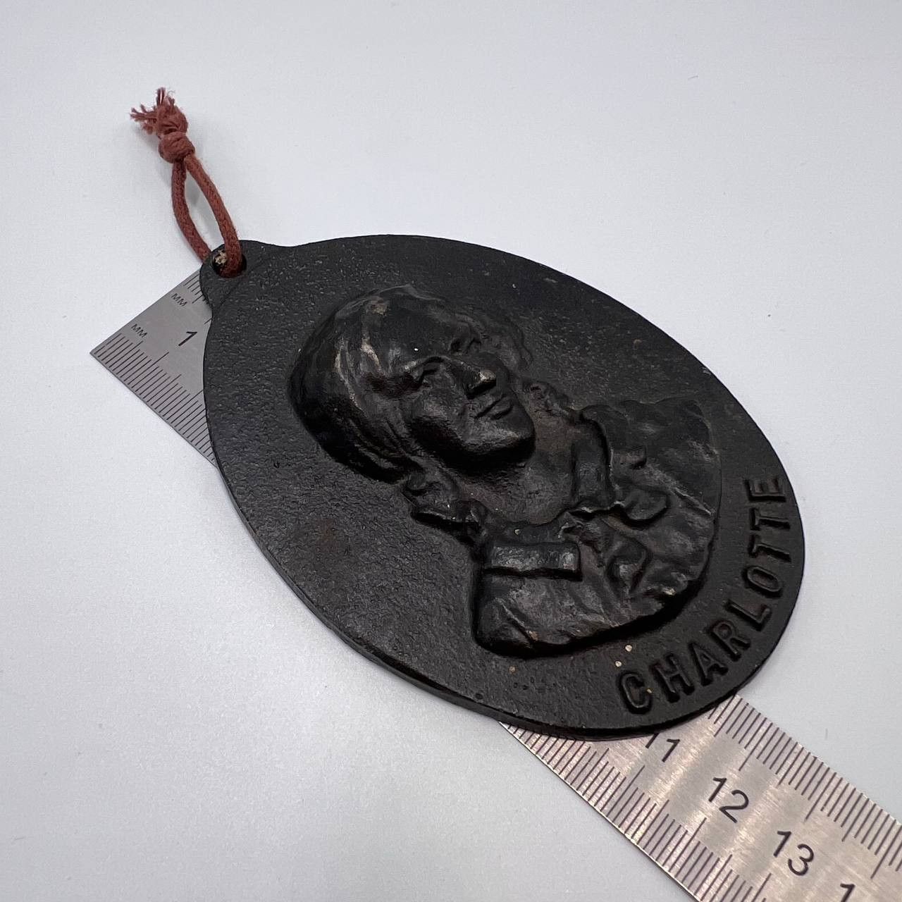 Vintage Vintage Wall Hanging Cast Iron Relief Panno Plaque Charlotte Size ONE SIZE - 5 Thumbnail