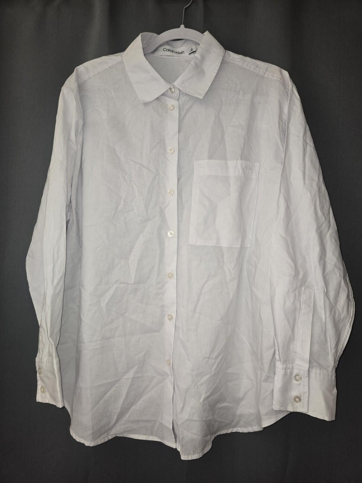 Calvin Klein Calvin Klein Women's Long Sleeve Button Down Woven Top Large Size L / US 10 / IT 46 - 1 Thumbnail