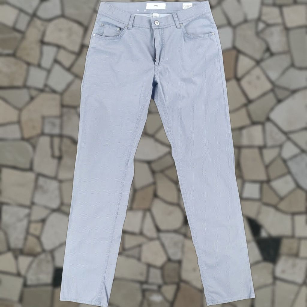 BRAX Brax Stretch Cooper Fancy Cotton Microfiber Chino Pants Gray Striped Men's 30 Size US 30 / EU 46 - 1 Thumbnail