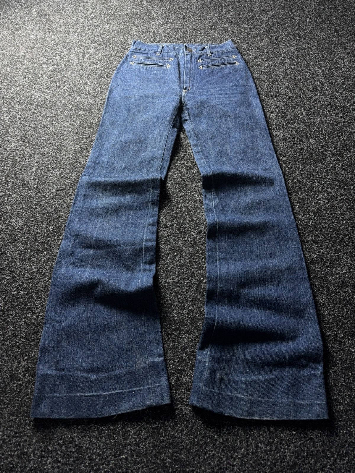 Japanese Brand RARE Japanese 70s Play Jeans Cowboy Flare Denim Vntg Japan Size 26" / US 2 / IT 38 - 1 Thumbnail