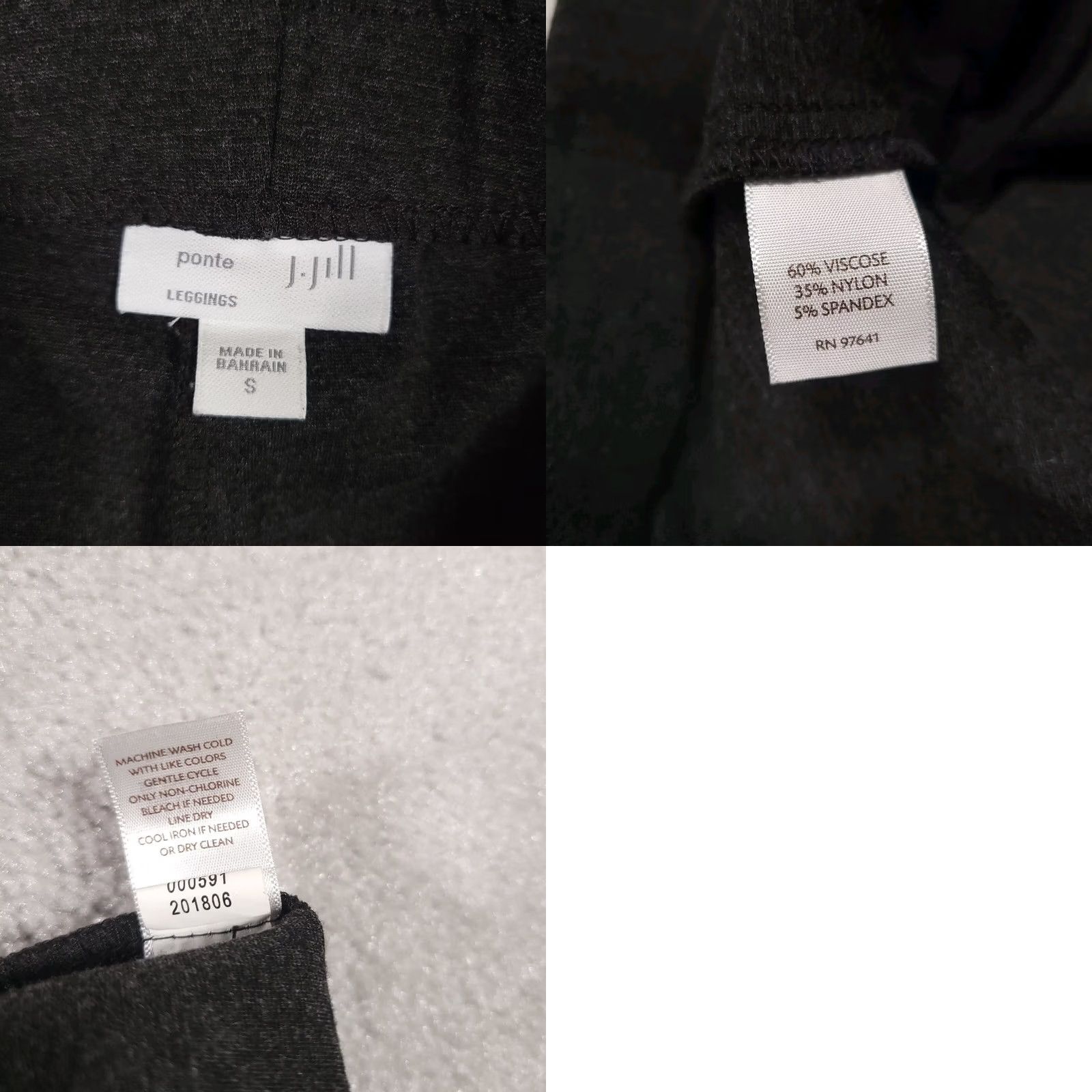 J. Jill J. Jill Ponte Leggings Pants Women's Small Gray Pull On Stretch Mid-Rise Dress Pants Casual Size 28" / US 6 / IT 42 - 9 Thumbnail