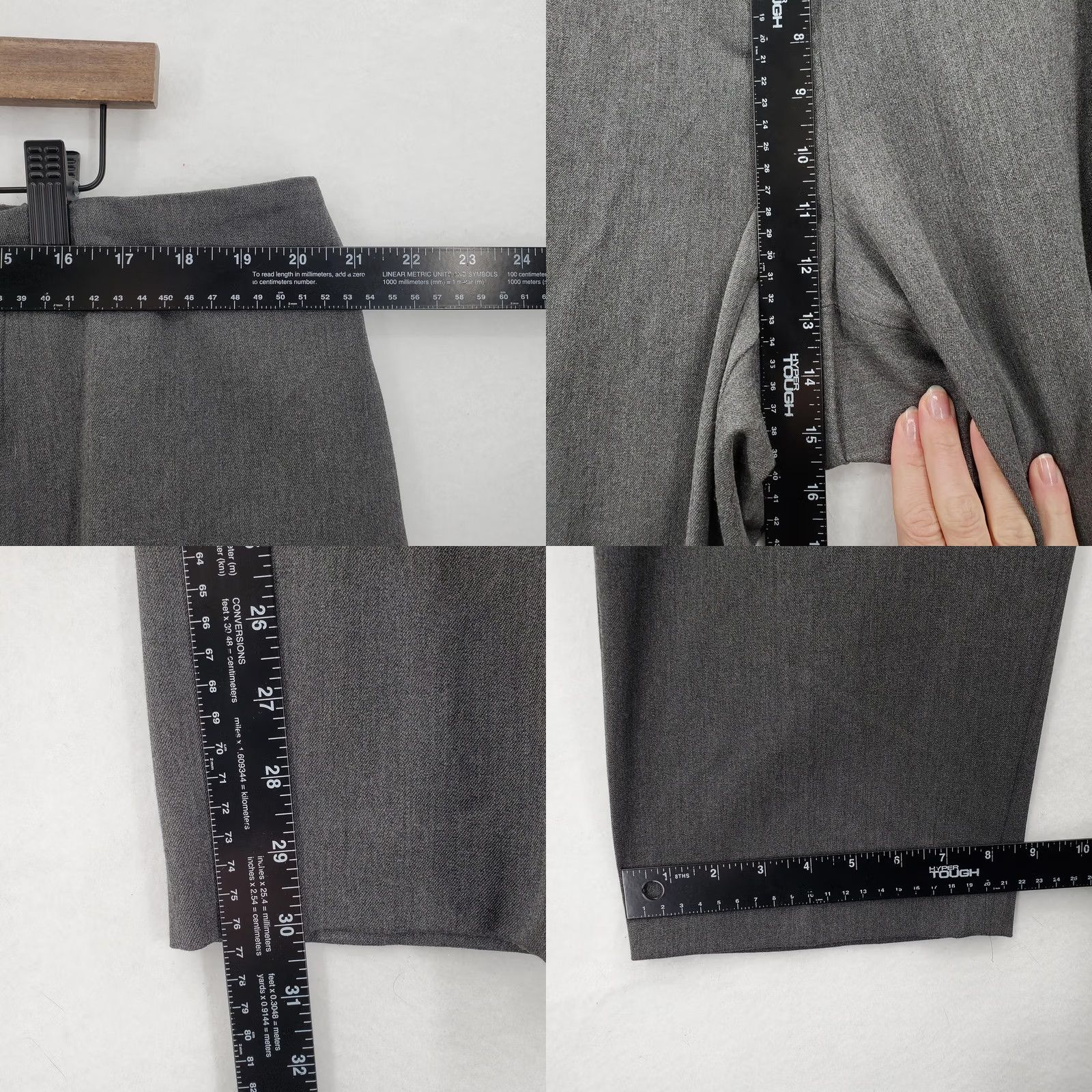 Talbots Talbots Pants Womens 20W Charcoal Gray Stretch Dress Work Elastic Waist Career Pants Size 42" / US 20 - 8 Thumbnail