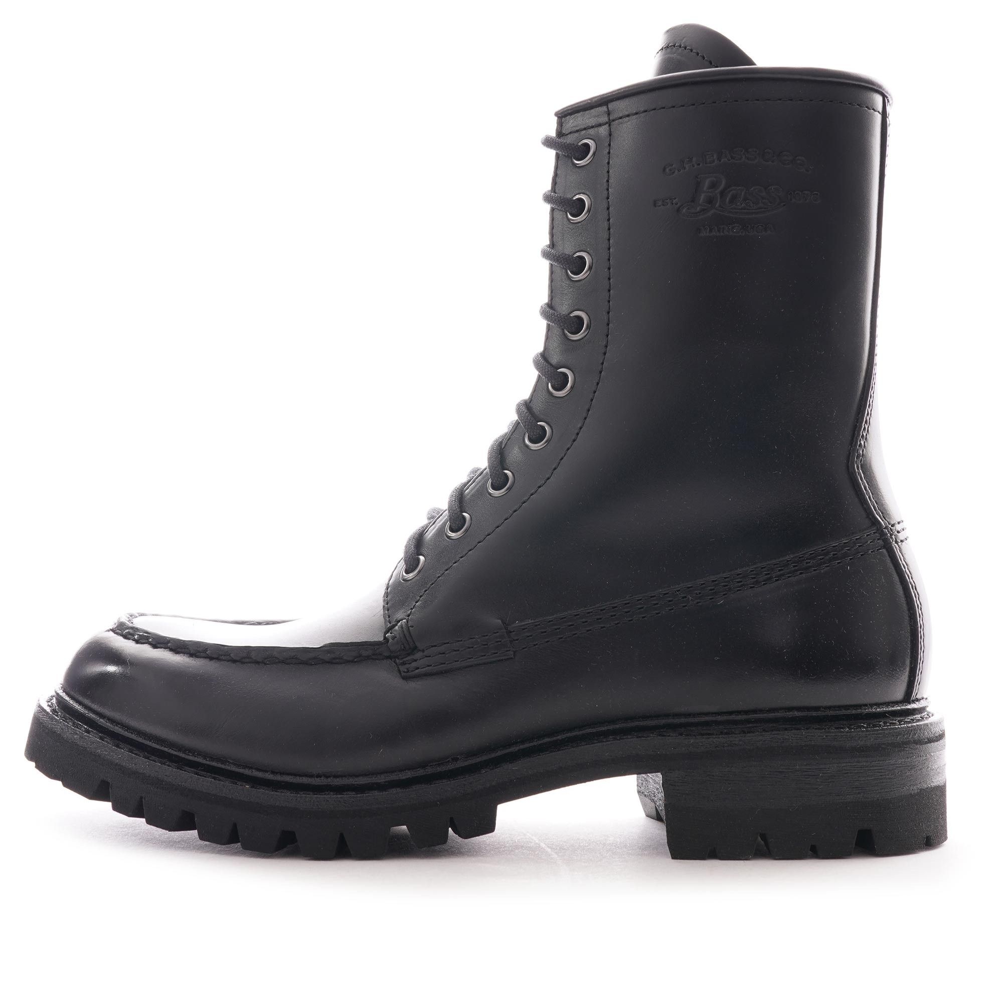 o1y0125 Lace-Up Logo Ankle Boots in Black