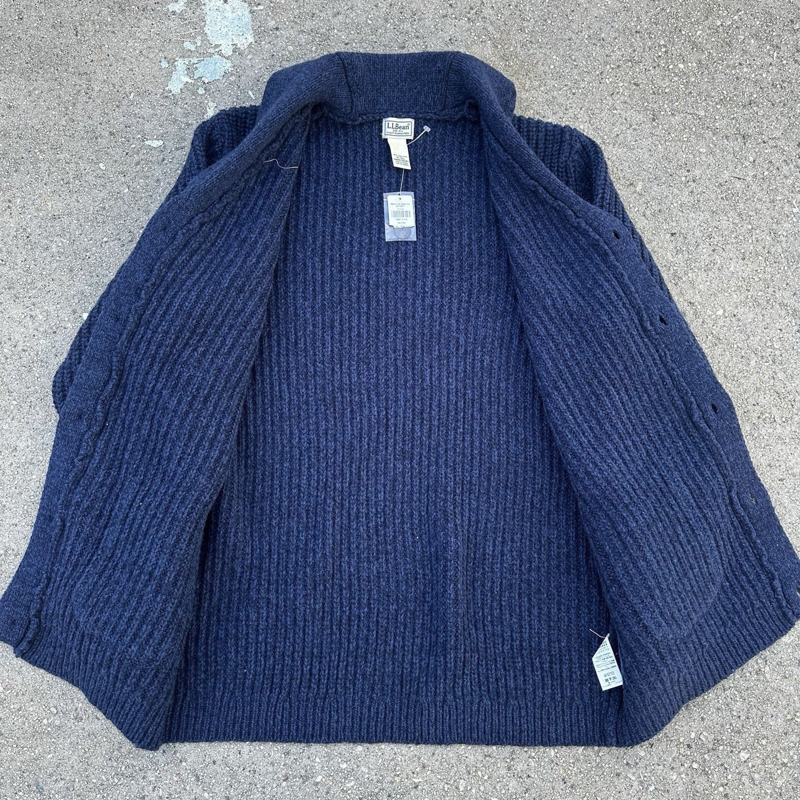 Essentials × L.L. Bean × Vintage Vintage LL Bean Lambswool Shawl Collar Cardigan Knit Sweater Size US XL / EU 56 / 4 - 2 Thumbnail